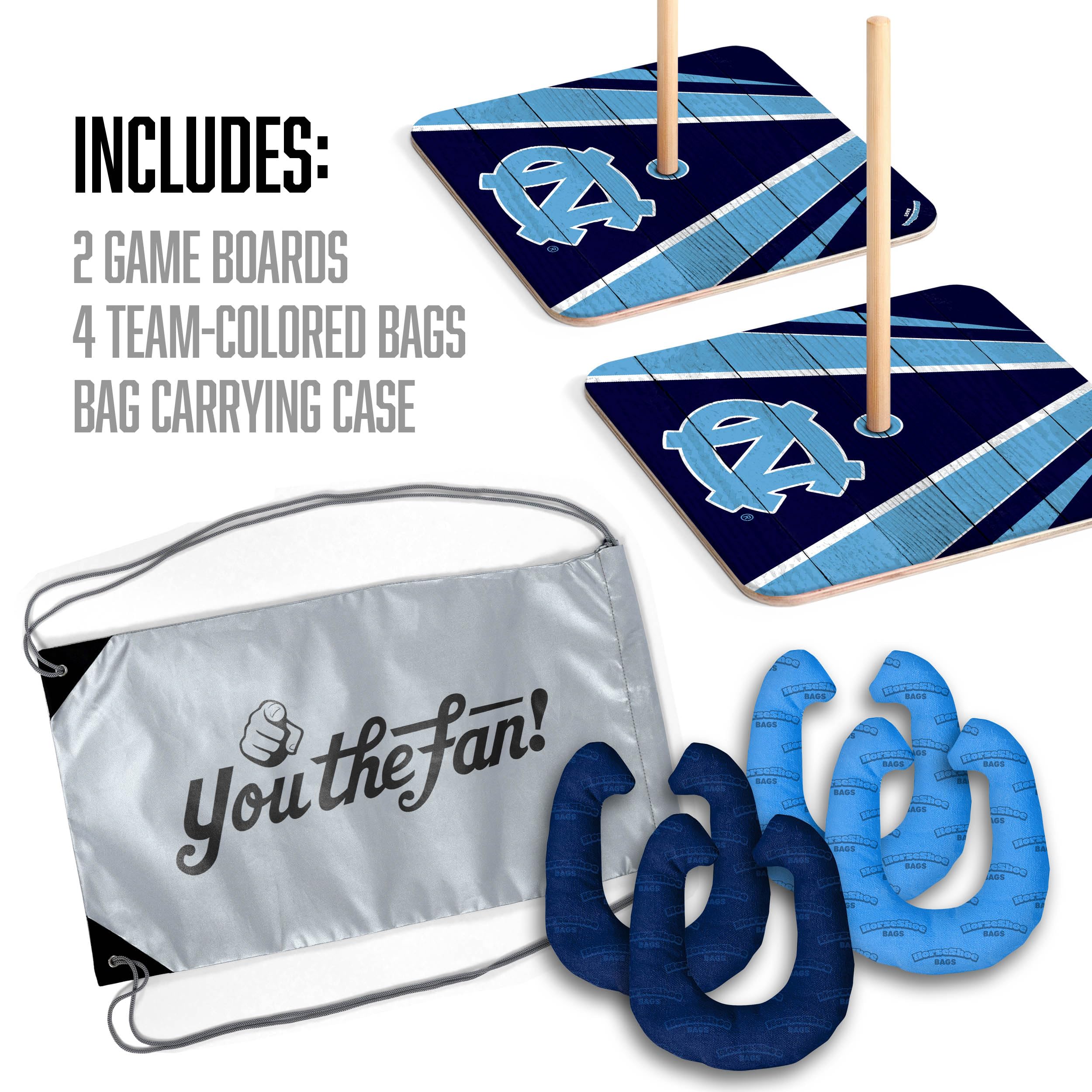 YouTheFan NCAA North Carolina Tar Heels Horseshoe Bags - Sports Collectibles, Sports Memorabilia, Sports Fan Shop, Sports Gifts