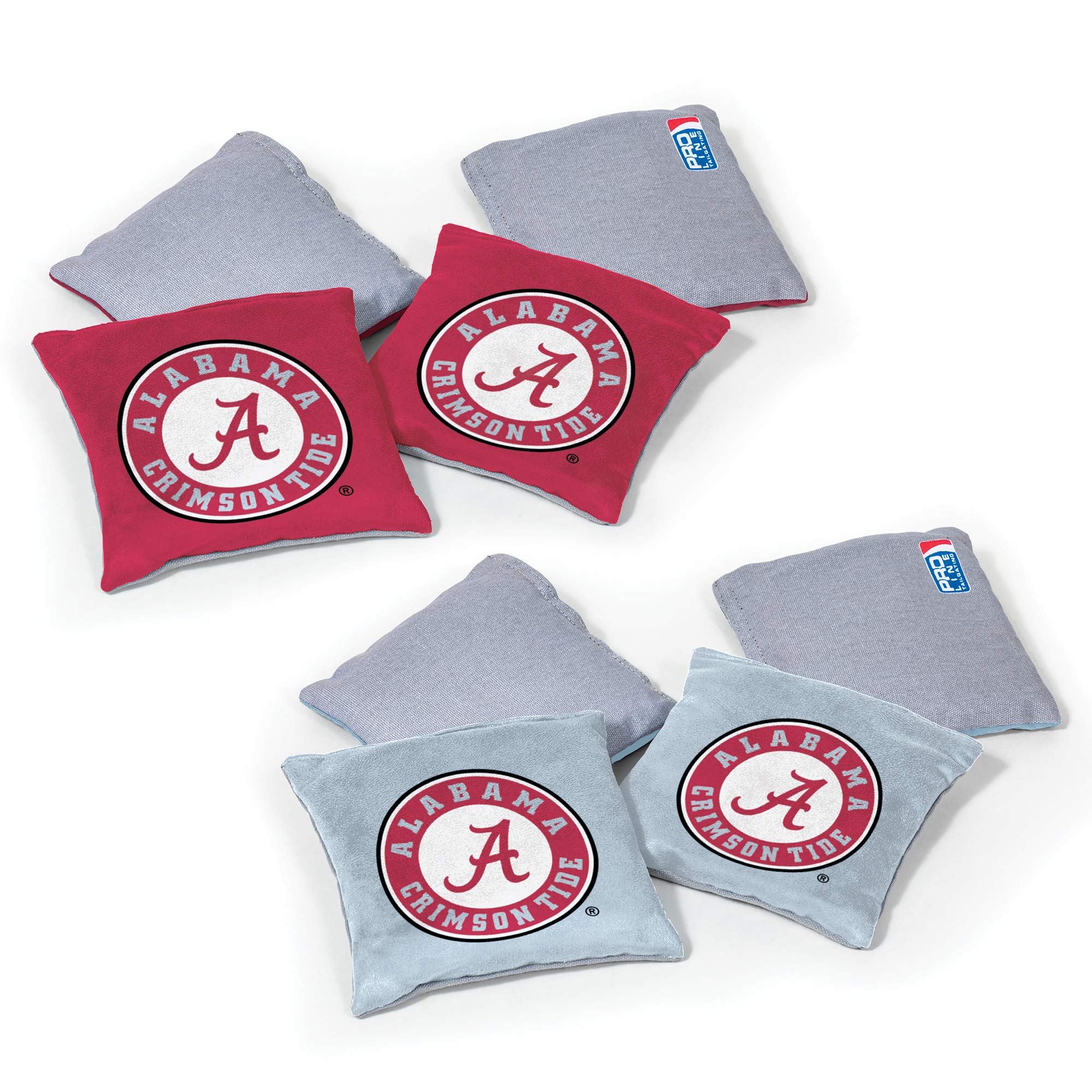 Wild Sports NCAA Alabama Crimson Tide 8pk Dual Sided Bean Bags, Team Color - Sports Gifts, Sports Memorabilia, Sports Collectibles, Fan Shop