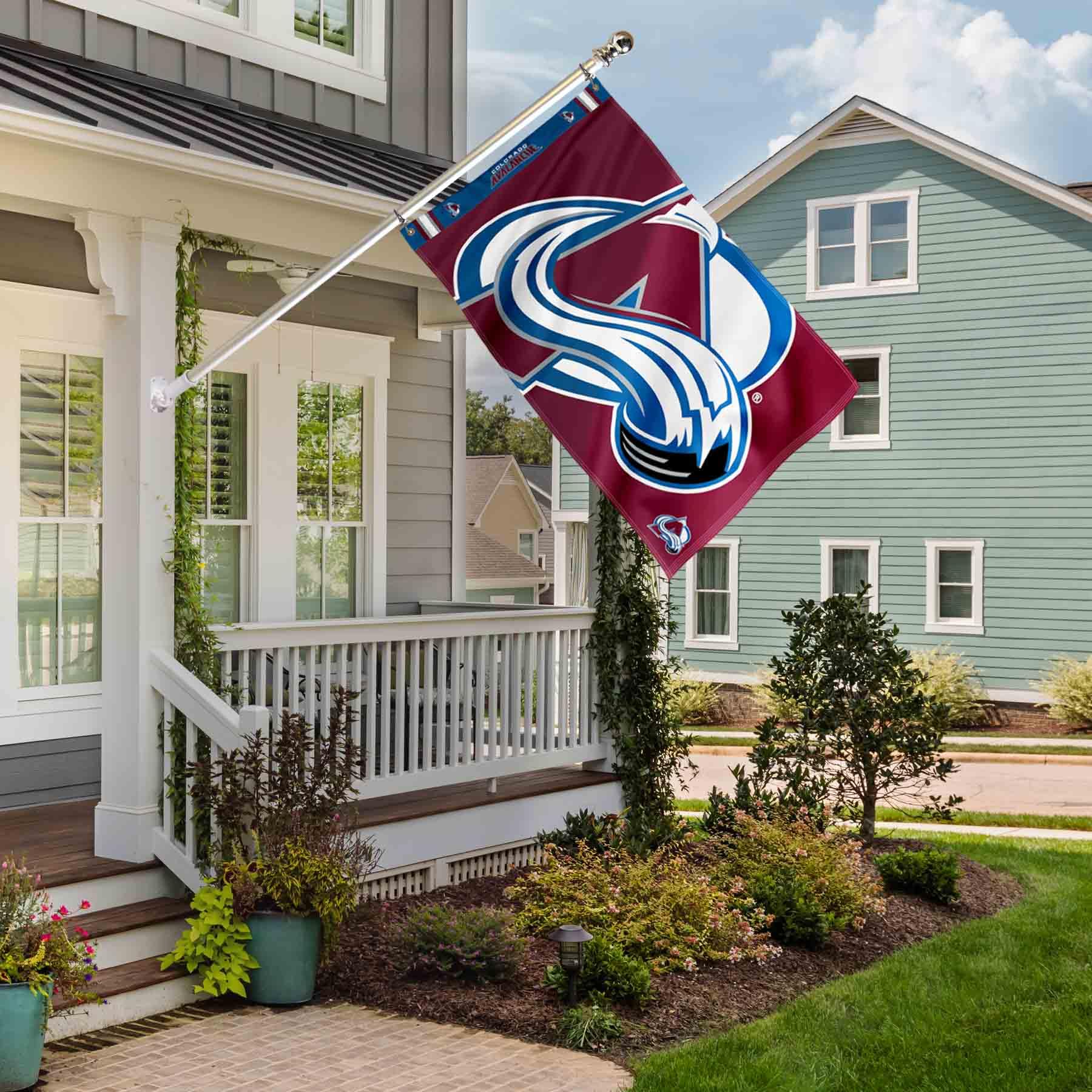 WinCraft Colorado Avalanche Printed Header 3x5 Premium Banner Flag - Sports Collectibles, Sports Memorabilia, Sports Fan Shop, Sports Gifts