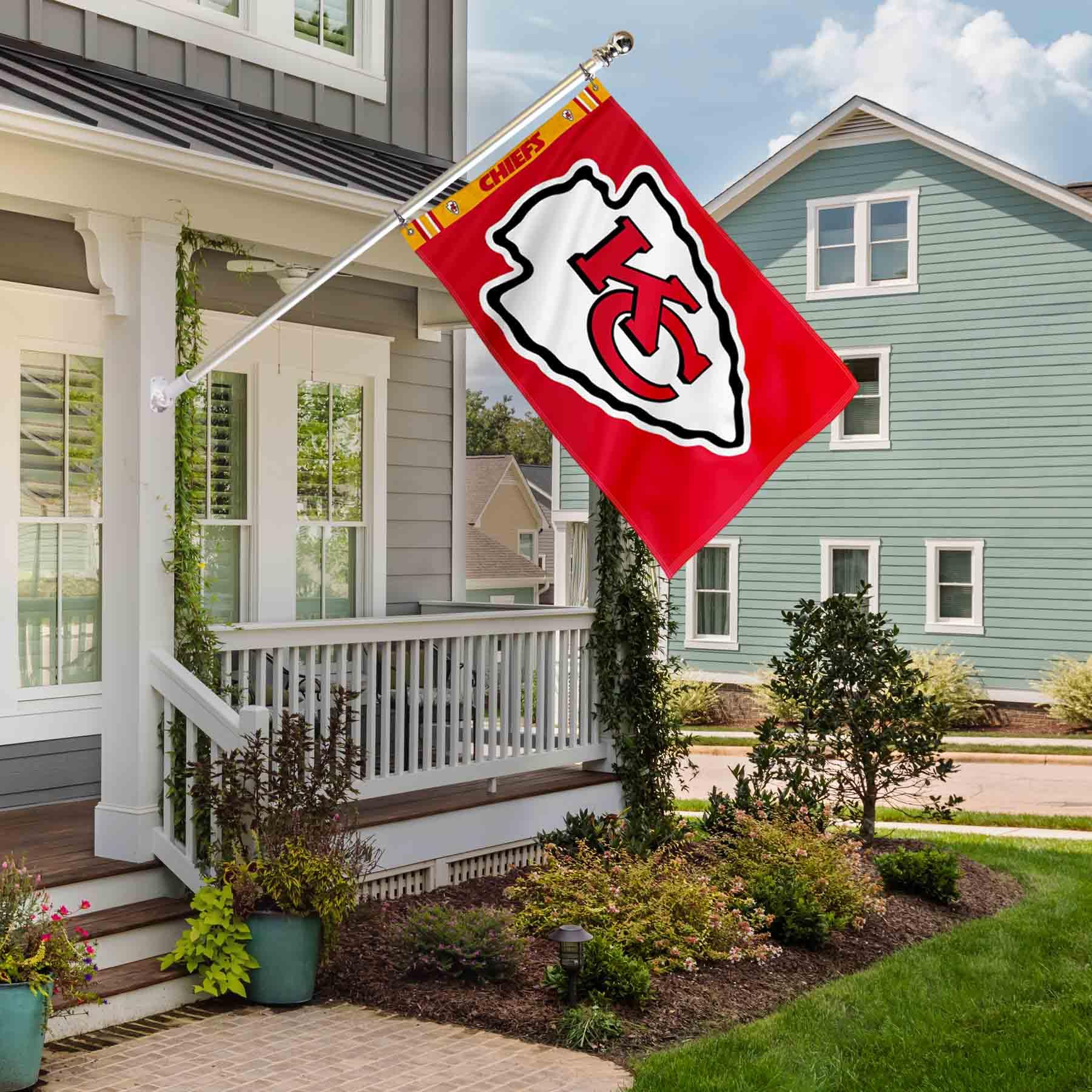 WinCraft Kansas City Chiefs Printed Header 3x5 Foot Banner Flag - Sports Collectibles, Sports Memorabilia, Sports Fan Shop, Sports Gifts