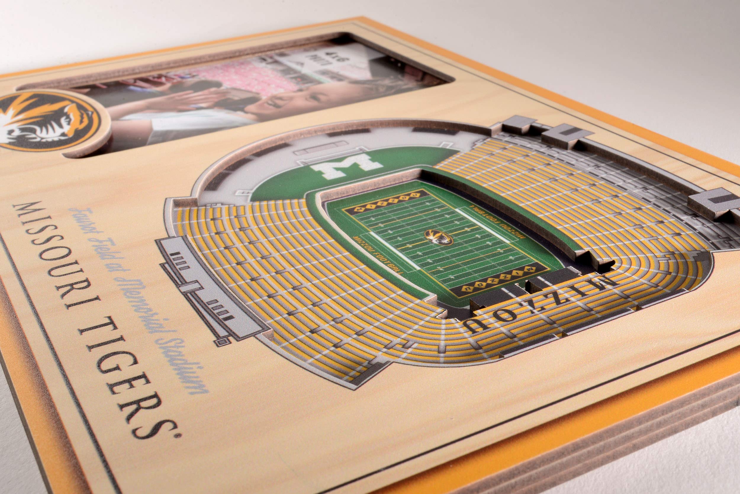 YouTheFan NCAA Missouri Tigers 3D StadiumView Picture Frame - Faurot Field at Memorial Stadium - Sports Collectibles, Sports Memorabilia, Sports Fan Shop, Sports Gifts