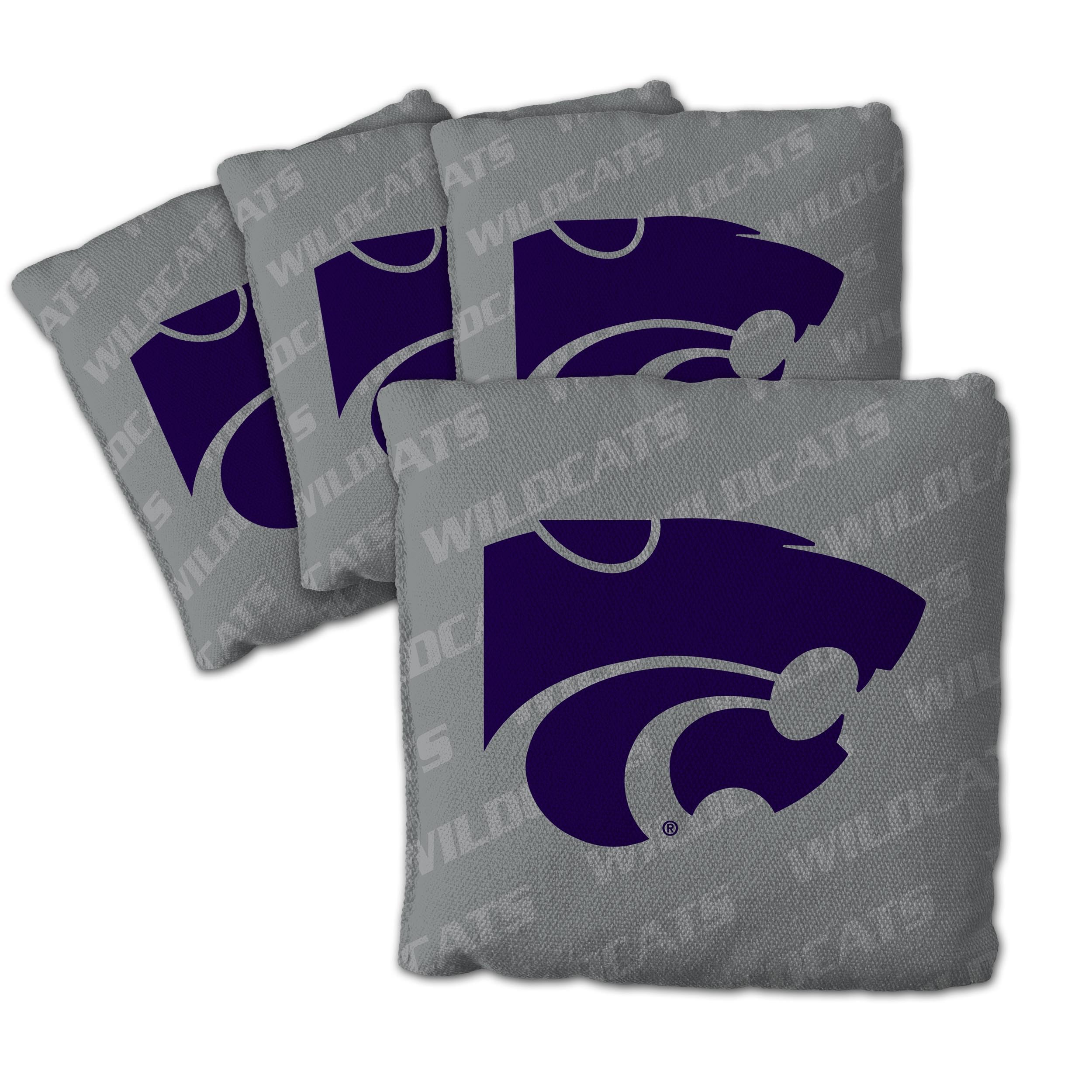 YouTheFan NCAA Kansas State Wildcats Cornhole Bags - 4PK - Grey - Sports Collectibles, Sports Memorabilia, Sports Fan Shop, Sports Gifts
