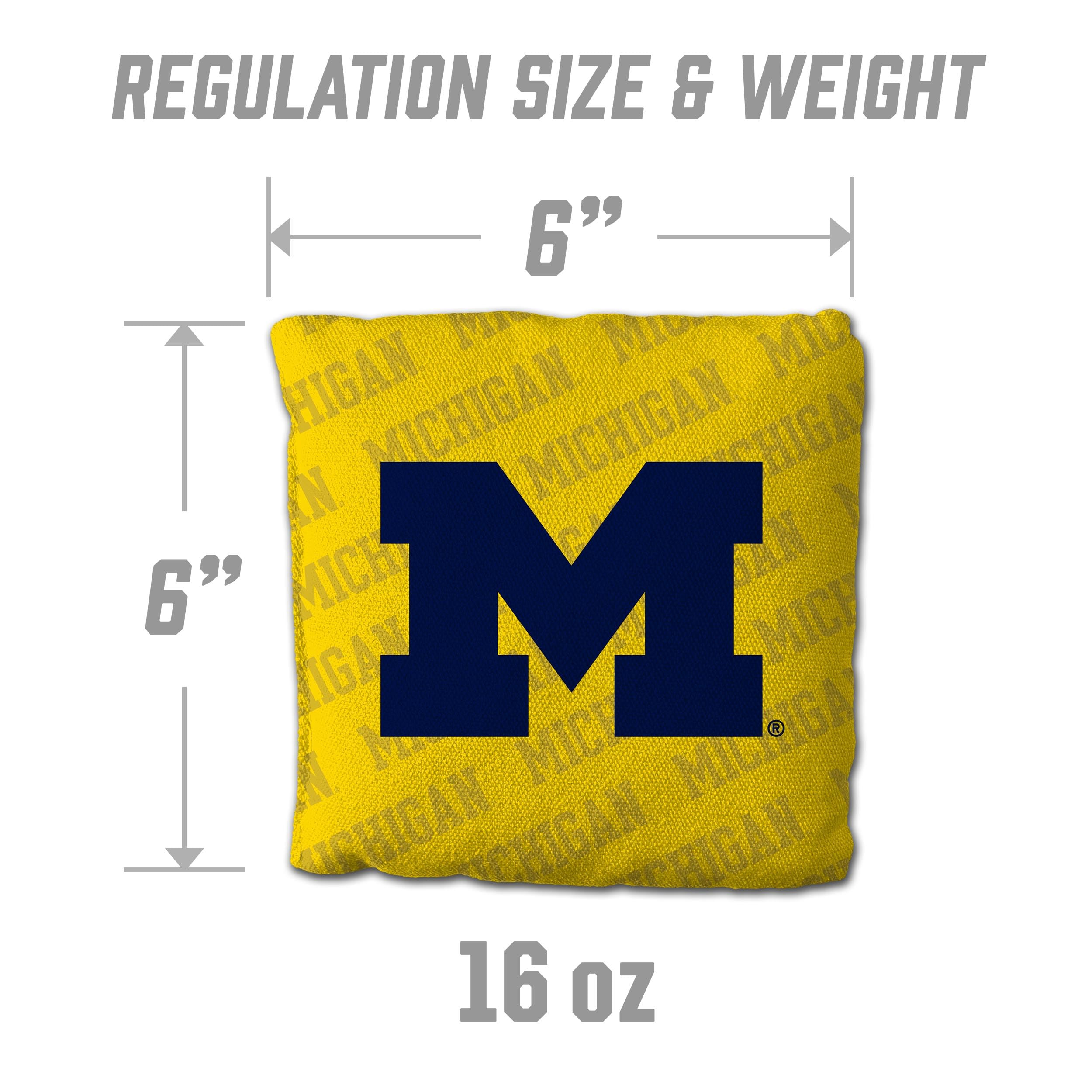 YouTheFan NCAA Michigan Wolverines Cornhole Bags - 4PK - Yellow - Sports Collectibles, Sports Memorabilia, Sports Fan Shop, Sports Gifts