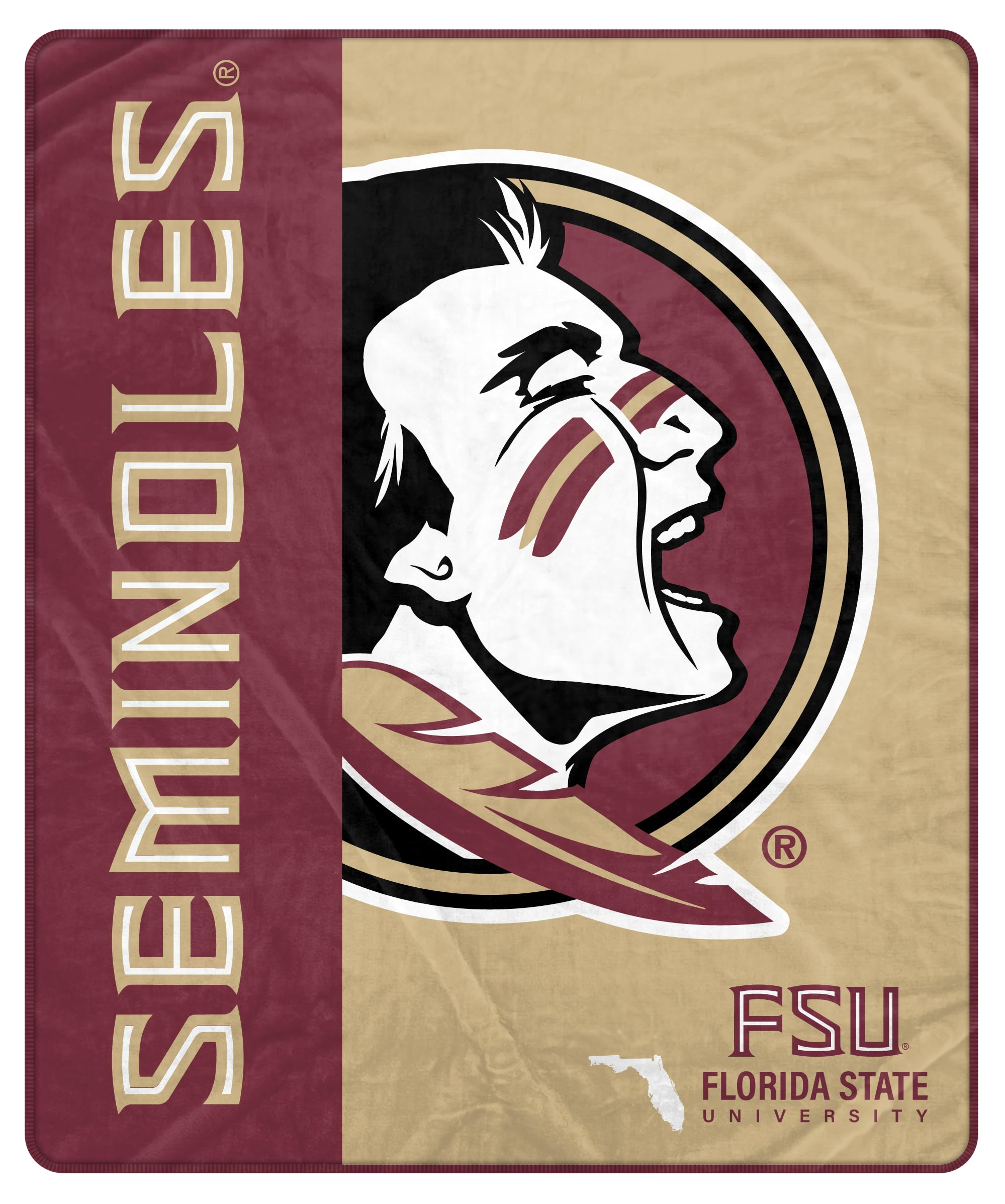 Proformance Home NCAA Florida St Seminoles Endzone Ultra Soft Tailgate Throw - Sports Gifts, Sports Memorabilia, Sports Collectibles, Fan Shop