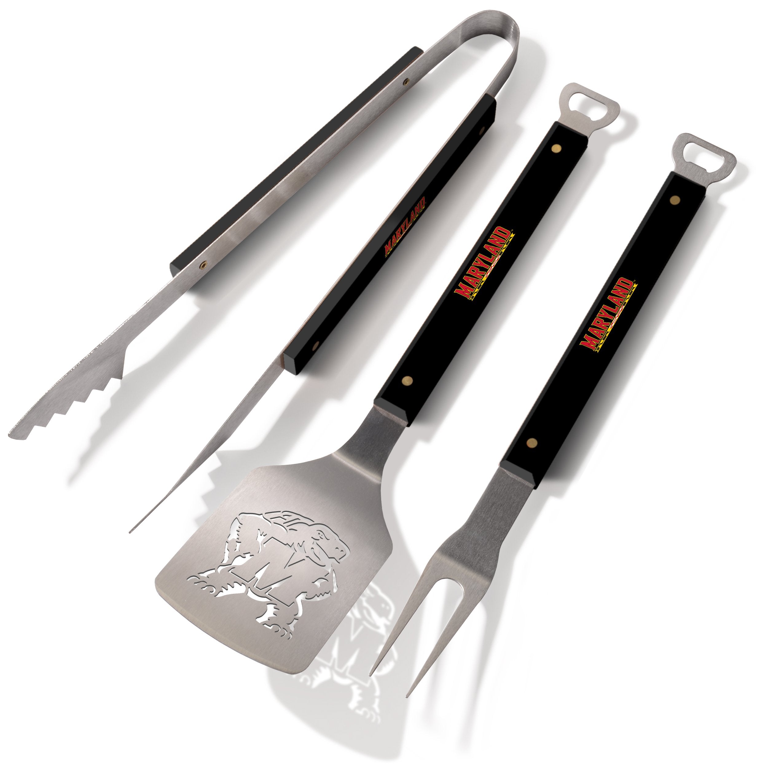 YouTheFan 9028727 NCAA Maryland Terrapins Spirit Series 3-Piece BBQ Set, 22" x 9", Team Colors - Sports Collectibles, Sports Memorabilia, Sports Fan Shop, Sports Gifts
