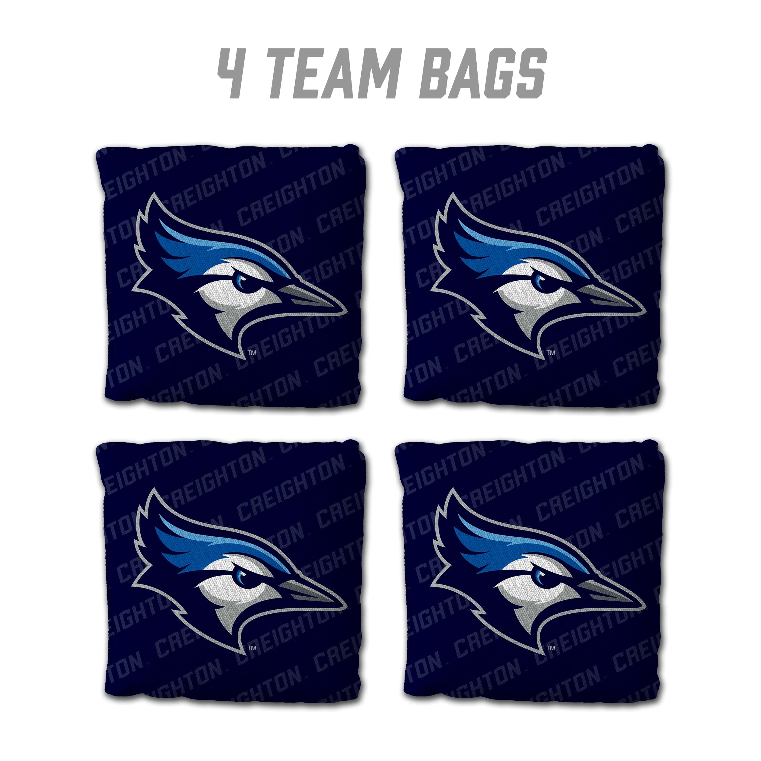 YouTheFan NCAA Creighton Bluejays Cornhole Bags - 4PK - Navy - Sports Collectibles, Sports Memorabilia, Sports Fan Shop, Sports Gifts