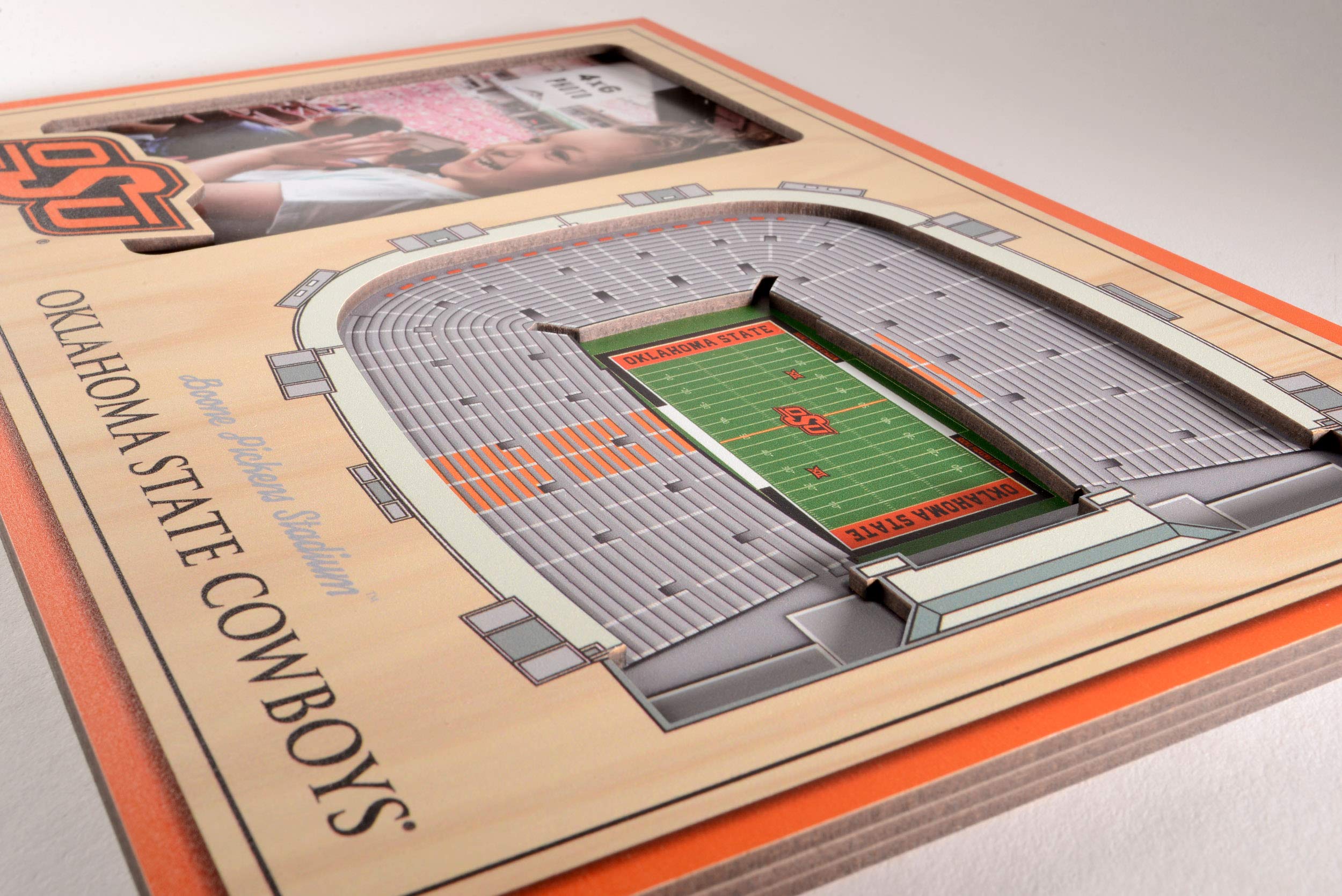 YouTheFan NCAA Oklahoma State Cowboys 3D StadiumView Picture Frame - Boone Pickens Stadium - Sports Collectibles, Sports Memorabilia, Sports Fan Shop, Sports Gifts
