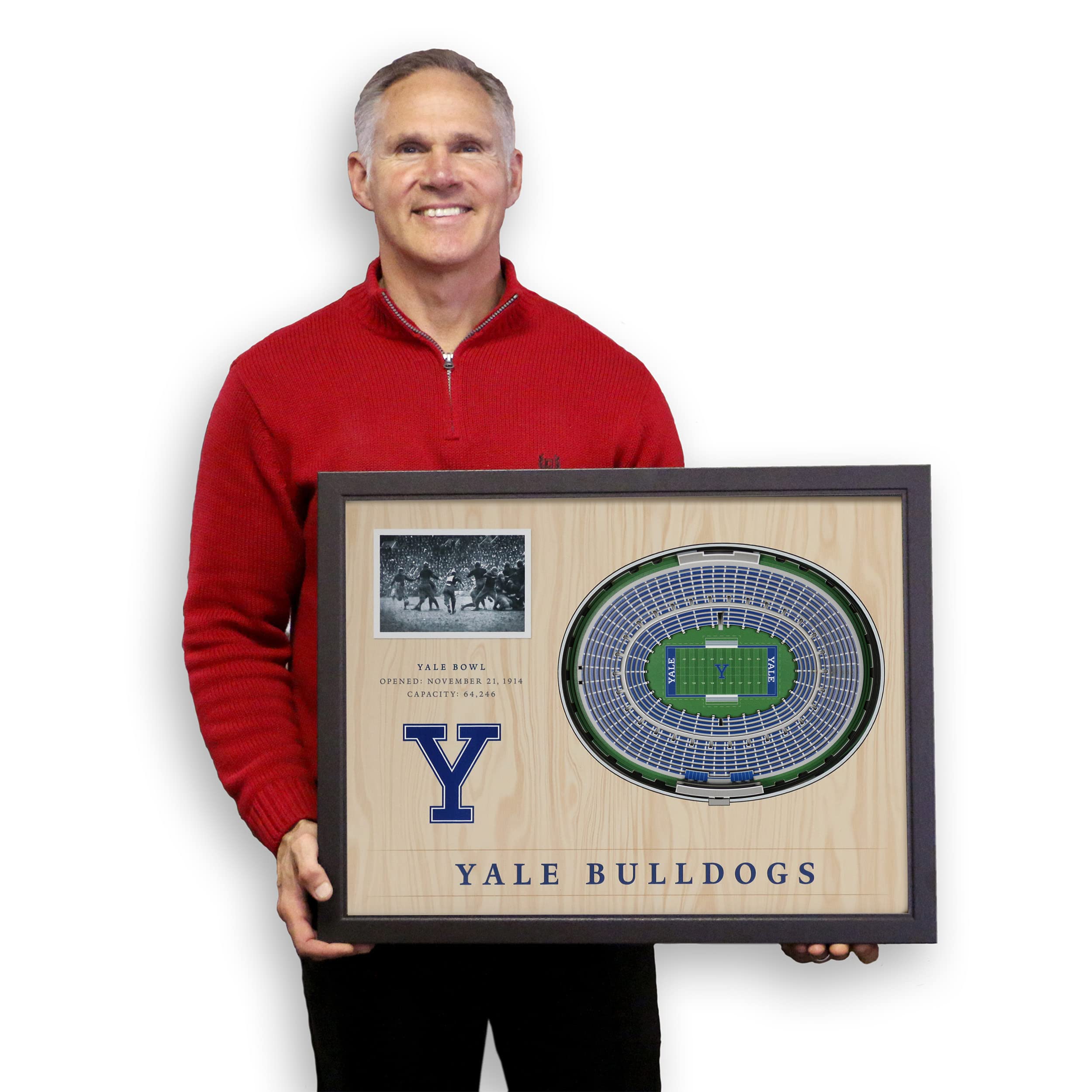 YouTheFan NCAA Yale Bulldogs 25-Layer StadiumViews 3D Wall Art - Yale Bowl - Sports Collectibles, Sports Memorabilia, Sports Fan Shop, Sports Gifts