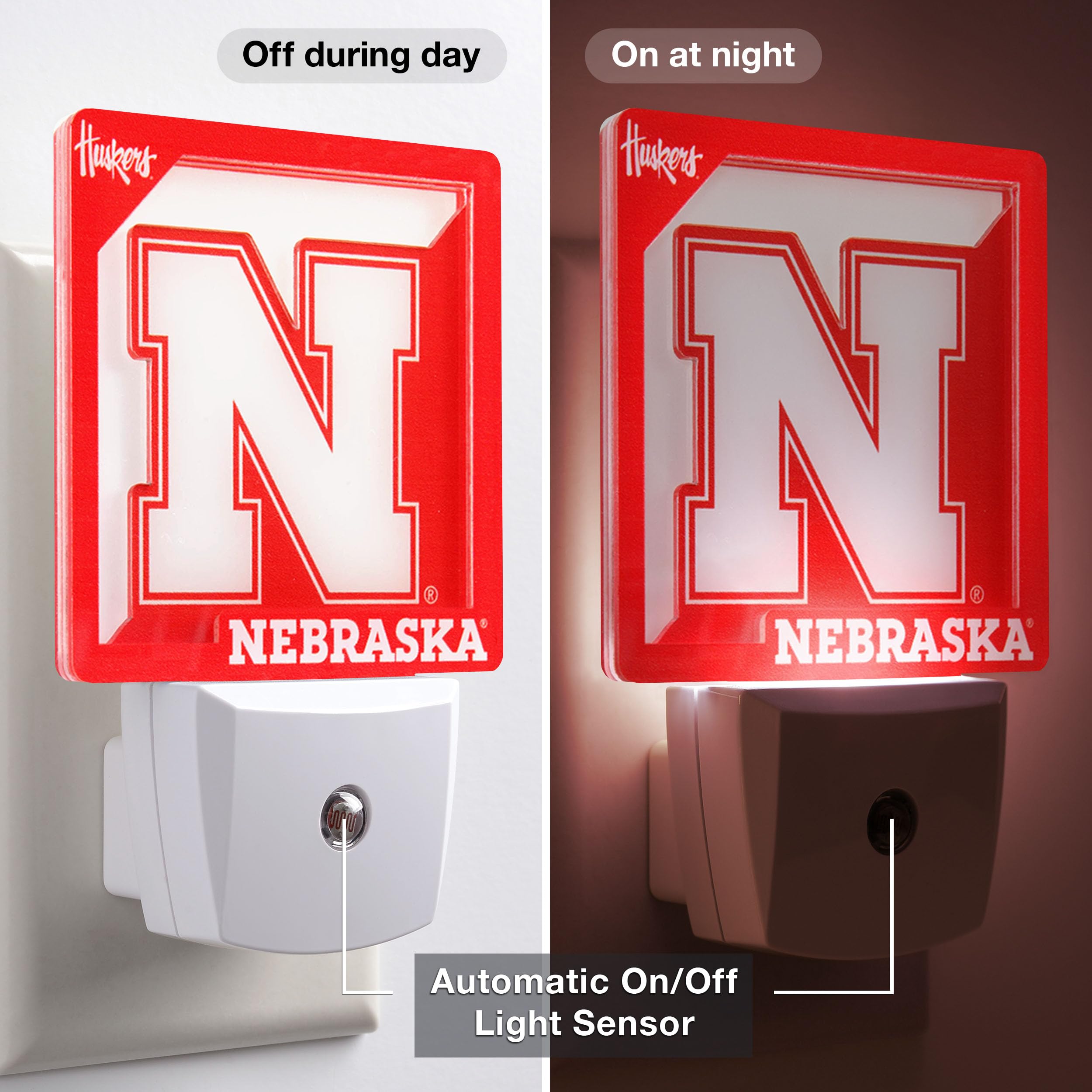 YouTheFan NCAA Nebraska Cornhuskers Logo Series Nite Light - Sports Collectibles, Sports Memorabilia, Sports Fan Shop, Sports Gifts