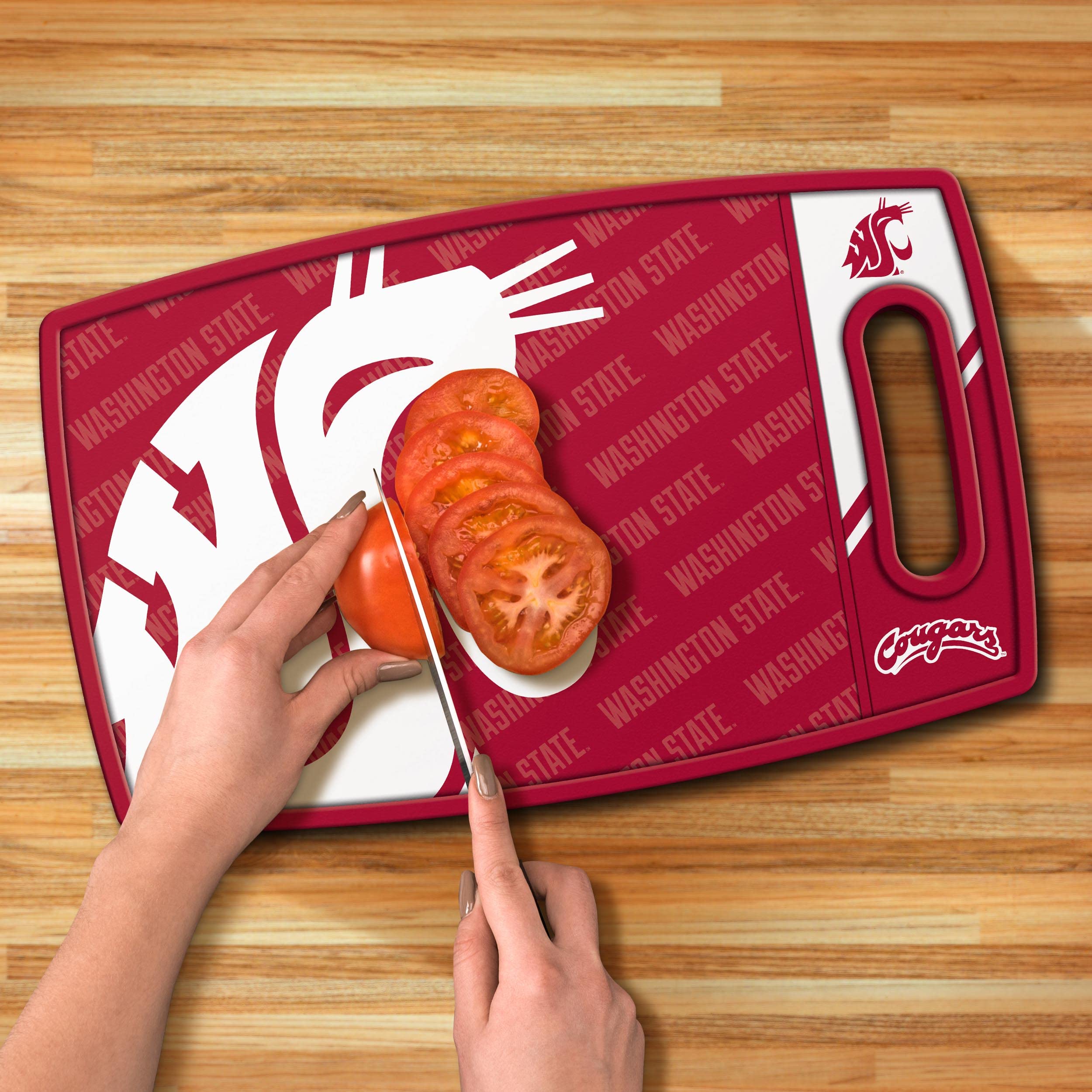 YouTheFan NCAA Washington State Cougars Logo Series Cutting Board - Sports Collectibles, Sports Memorabilia, Sports Fan Shop, Sports Gifts