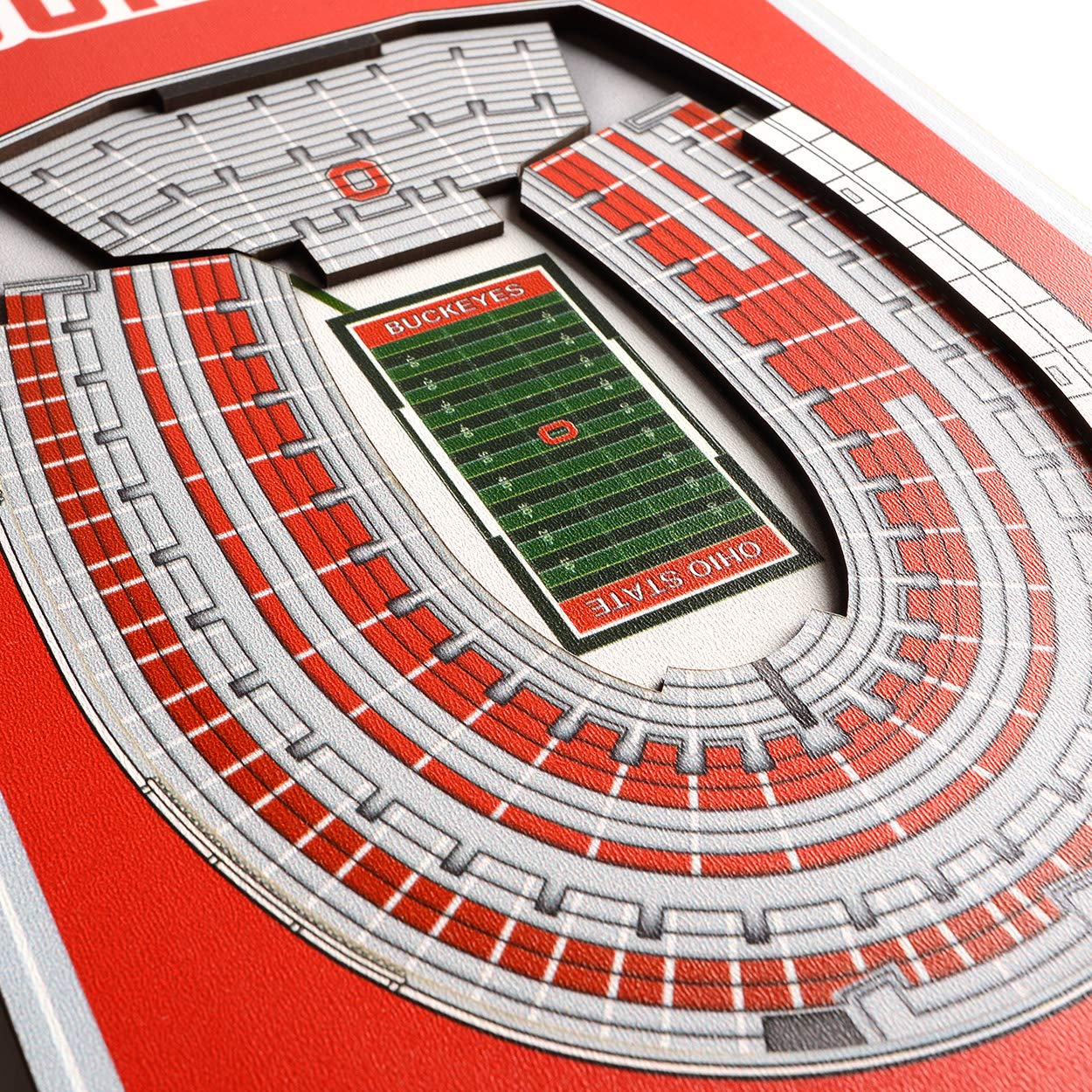 YouTheFan NCAA Ohio State Buckeyes 3D Stadium 8x32 Banner - Ohio Stadium - Sports Collectibles, Sports Memorabilia, Sports Fan Shop, Sports Gifts