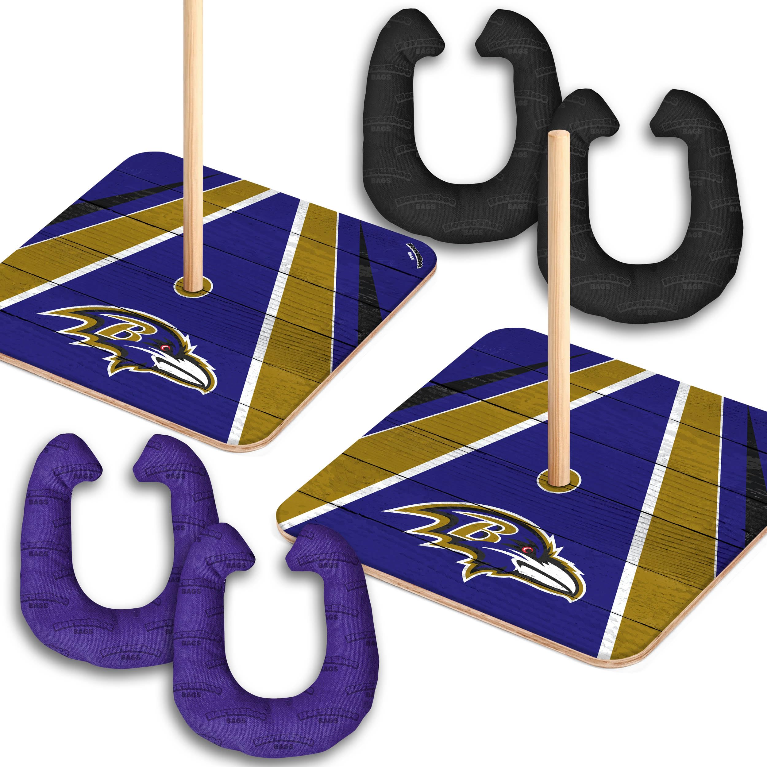 YouTheFan NFL Baltimore Ravens Horseshoe Bags Game - Sports Collectibles, Sports Memorabilia, Sports Fan Shop, Sports Gifts