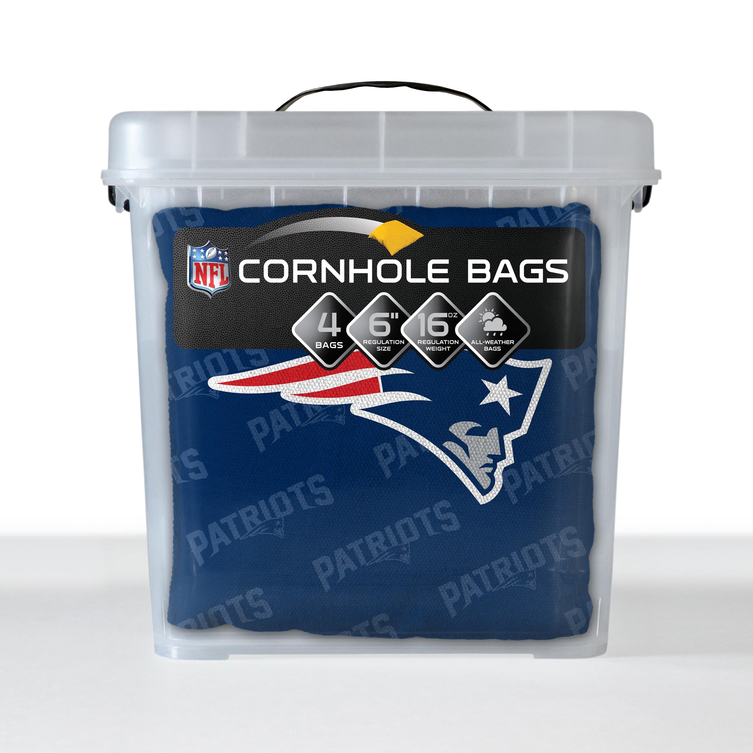 YouTheFan NFL New England Patriots Cornhole Bags - 4PK - Blue - Sports Collectibles, Sports Memorabilia, Sports Fan Shop, Sports Gifts