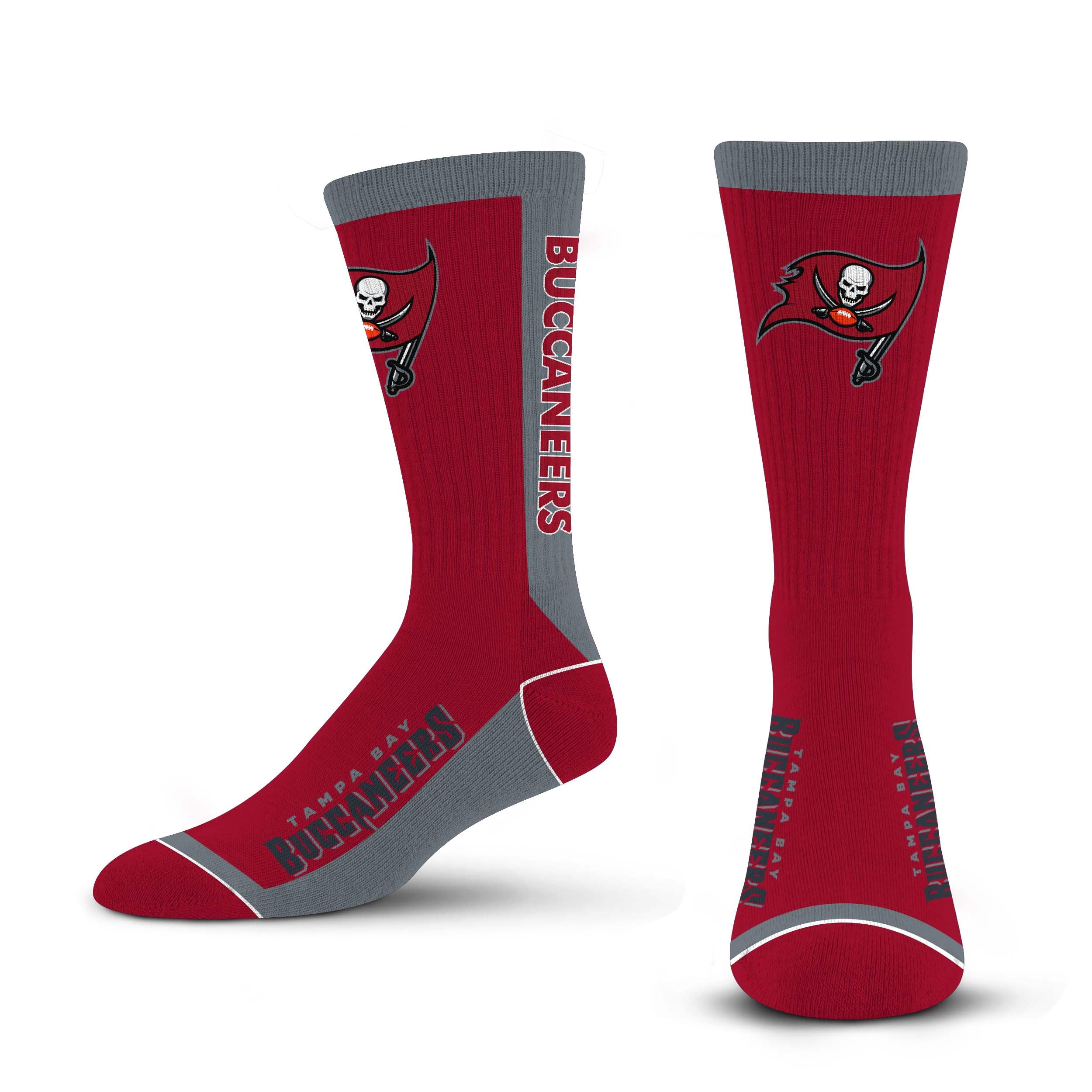 For Bare Feet NFL TAMPA BAY BUCCANEERS MVP Crew Sock Team Color Large - Sports Gifts, Sports Memorabilia, Sports Collectibles, Fan Shop