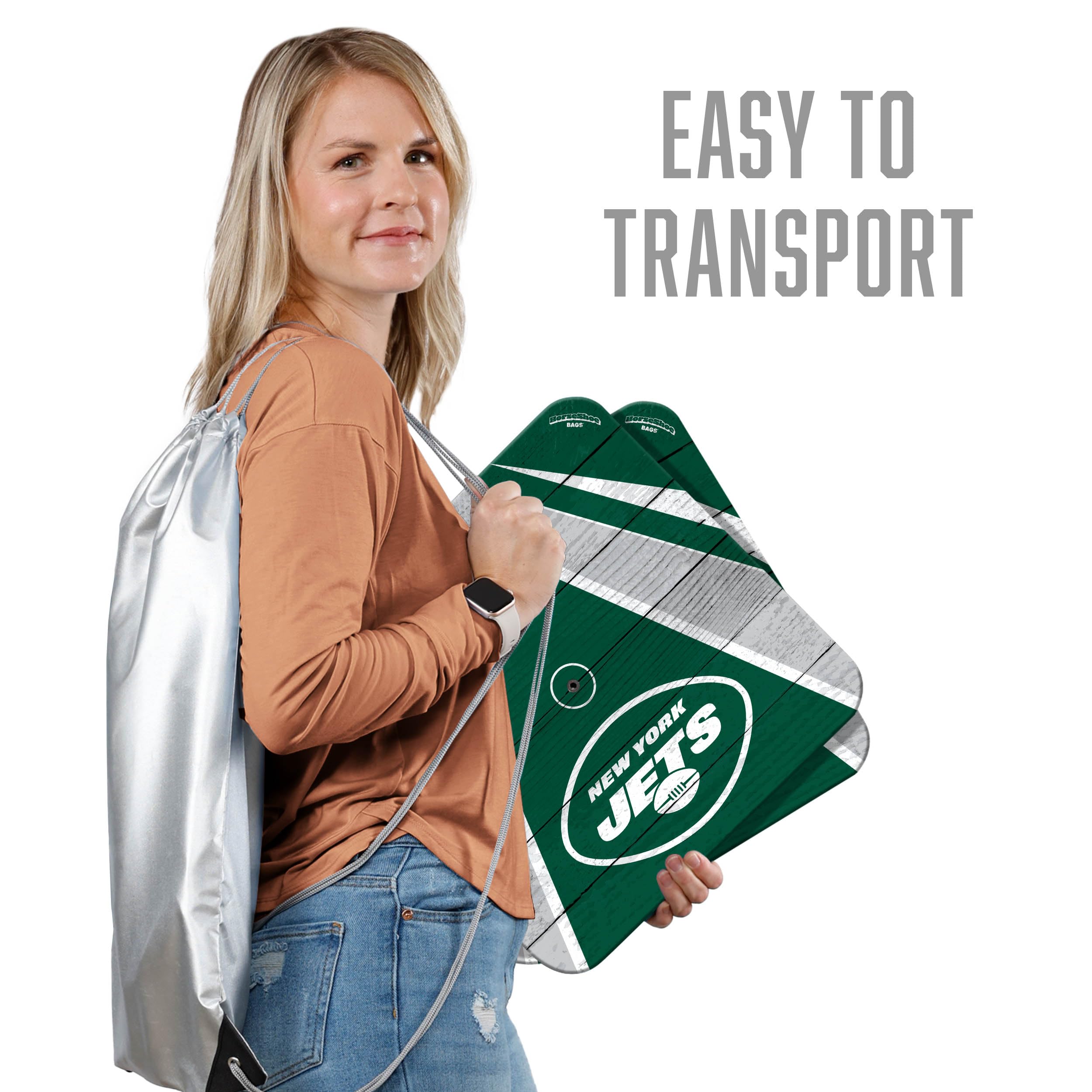 YouTheFan NFL New York Jets Horseshoe Bags Game - Sports Collectibles, Sports Memorabilia, Sports Fan Shop, Sports Gifts