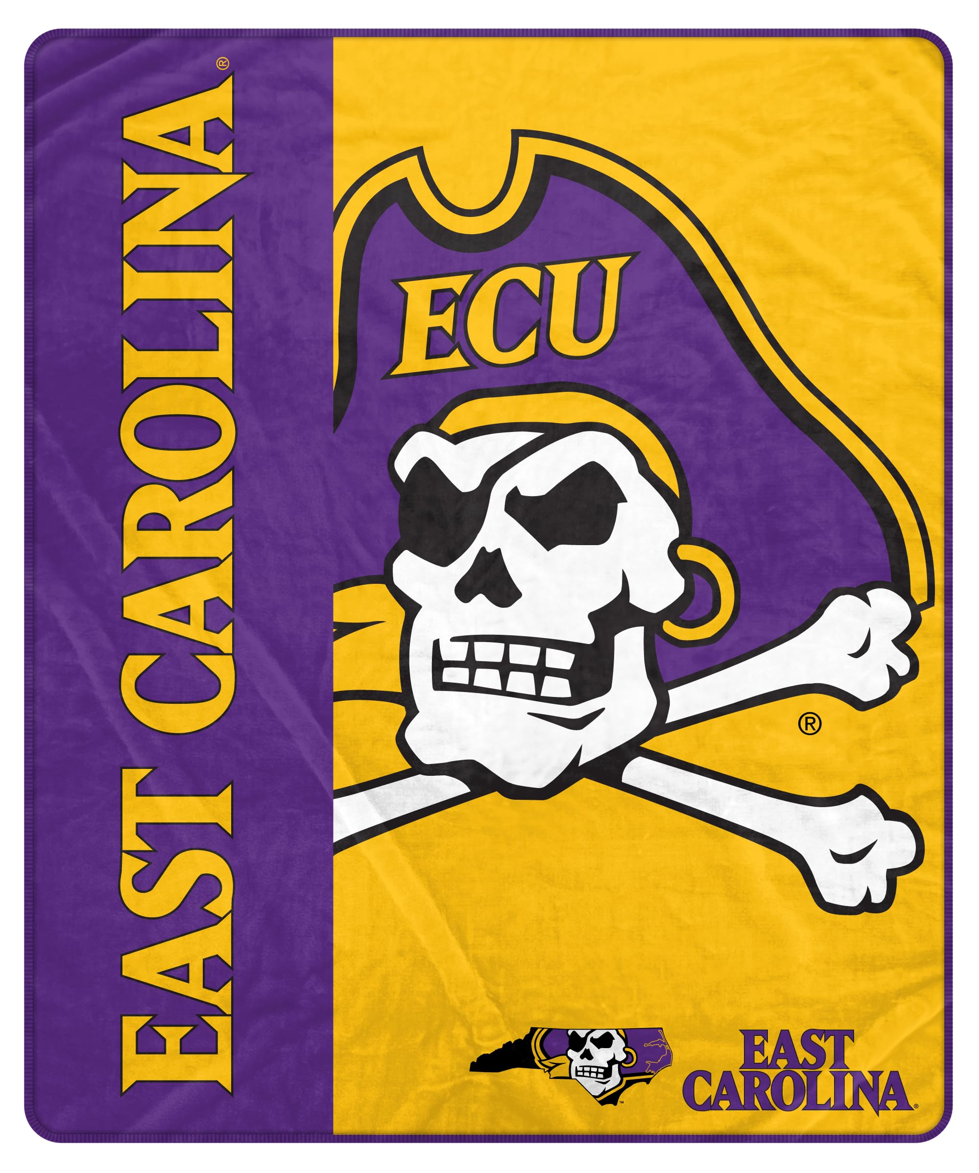 Proformance Home NCAA East Carolina Pirates Endzone Ultra Soft Tailgate Throw - Sports Gifts, Sports Memorabilia, Sports Collectibles, Fan Shop