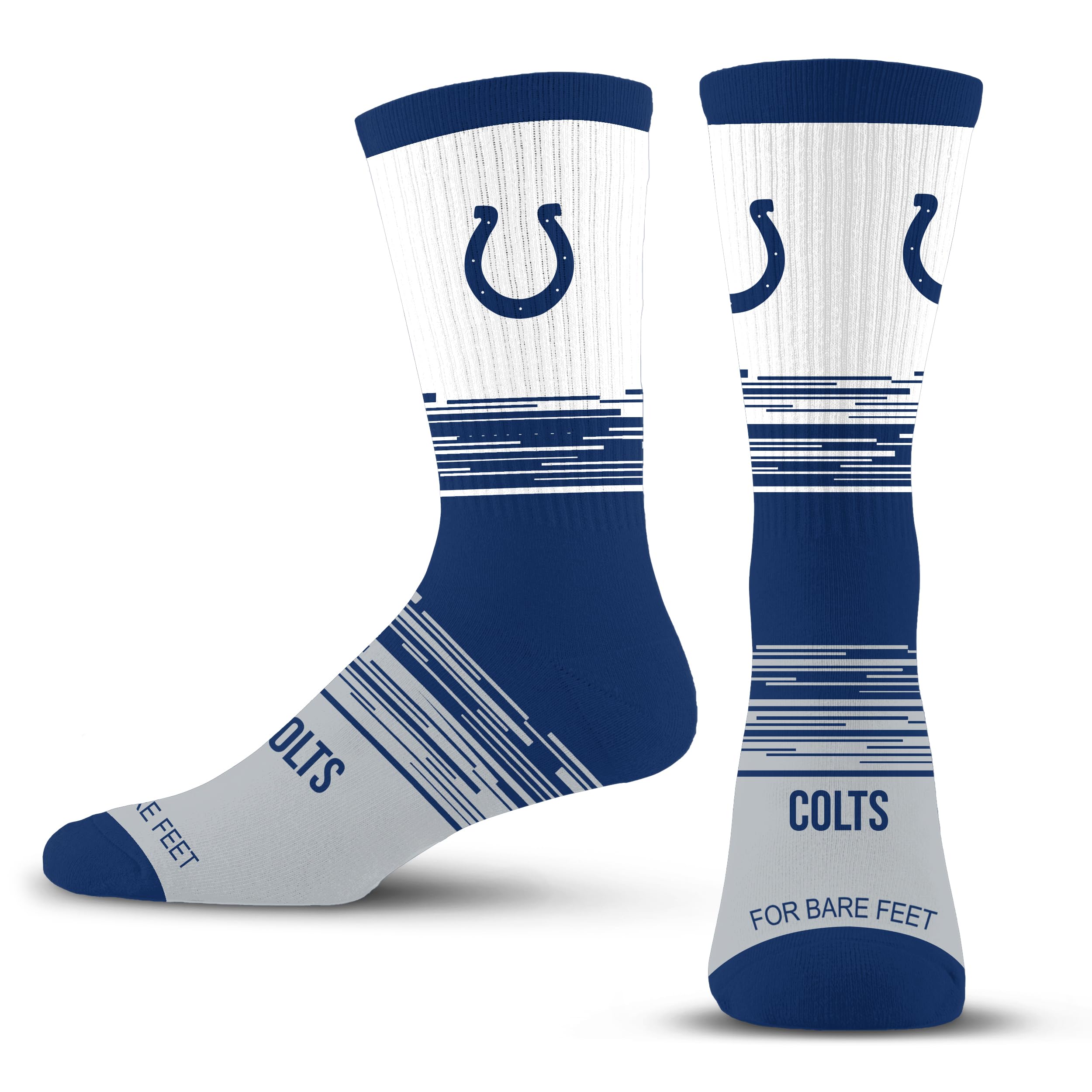 For Bare Feet NFL INDIANAPOLIS COLTS Elevate Premium Dress Crew Sock Team Color Large - Sports Gifts, Sports Memorabilia, Sports Collectibles, Fan Shop
