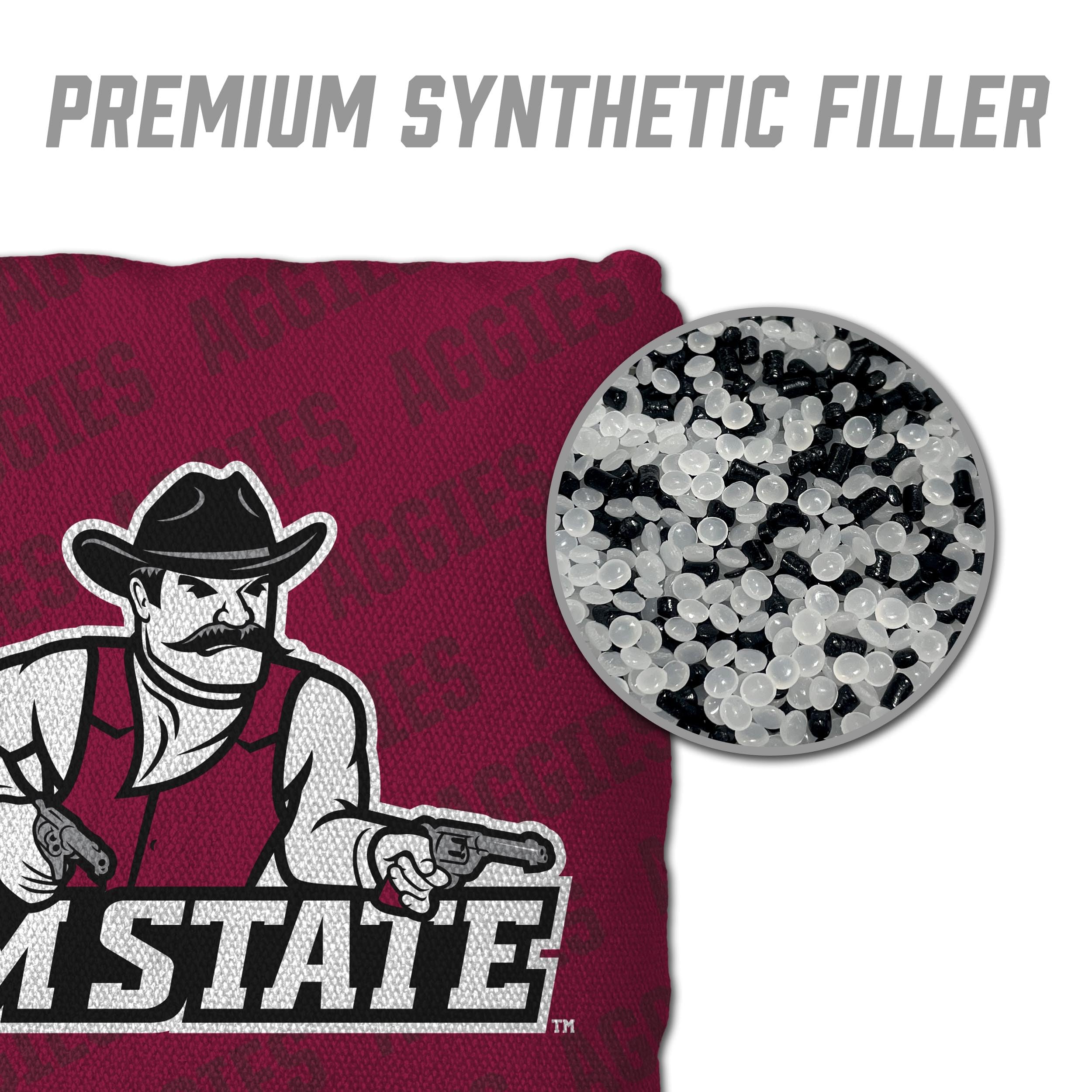 YouTheFan NCAA New Mexico State - Cornhole Bags - 4PK - Maroon - Sports Collectibles, Sports Memorabilia, Sports Fan Shop, Sports Gifts