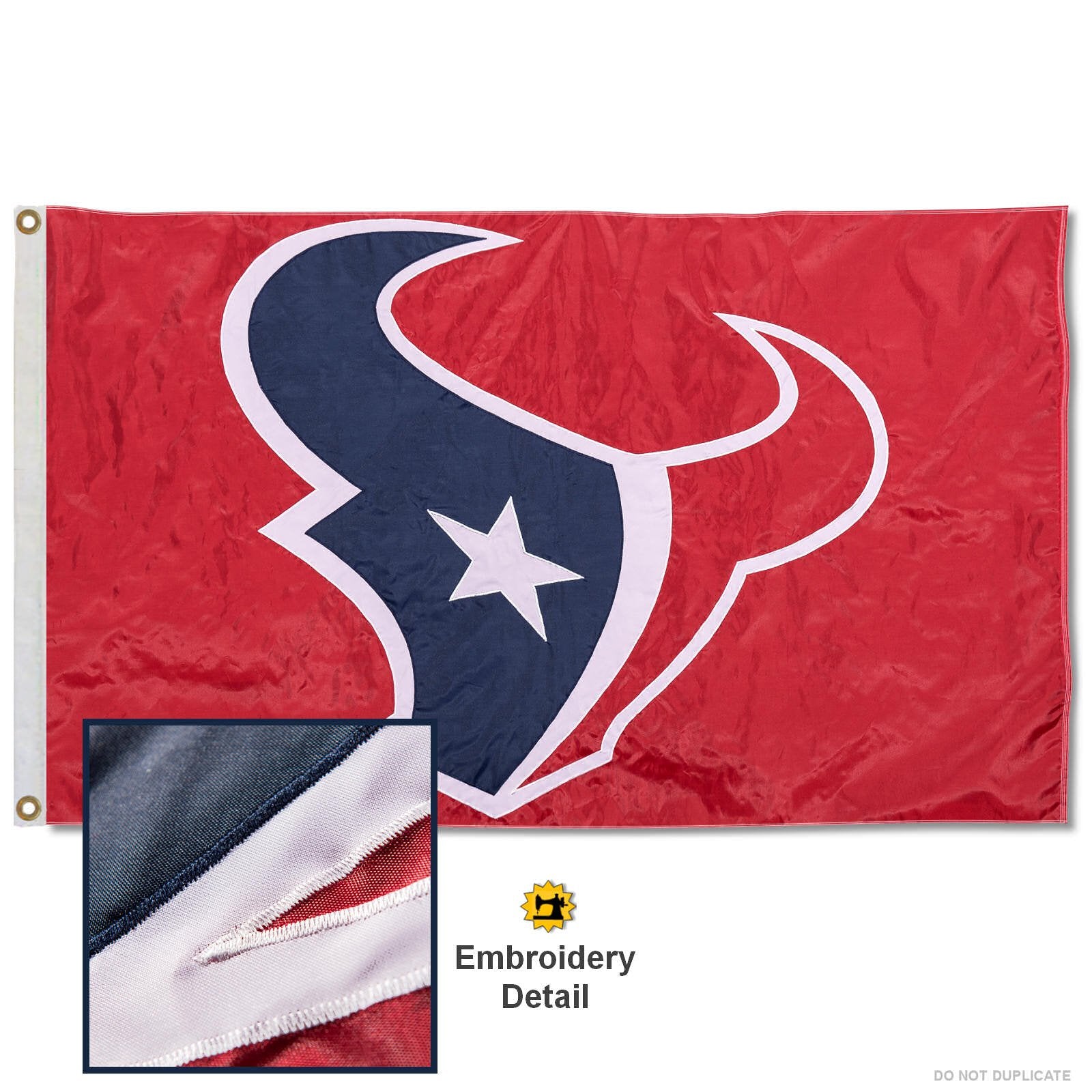 WinCraft Houston Texans Embroidered Nylon Flag - Sports Collectibles, Sports Memorabilia, Sports Fan Shop, Sports Gifts