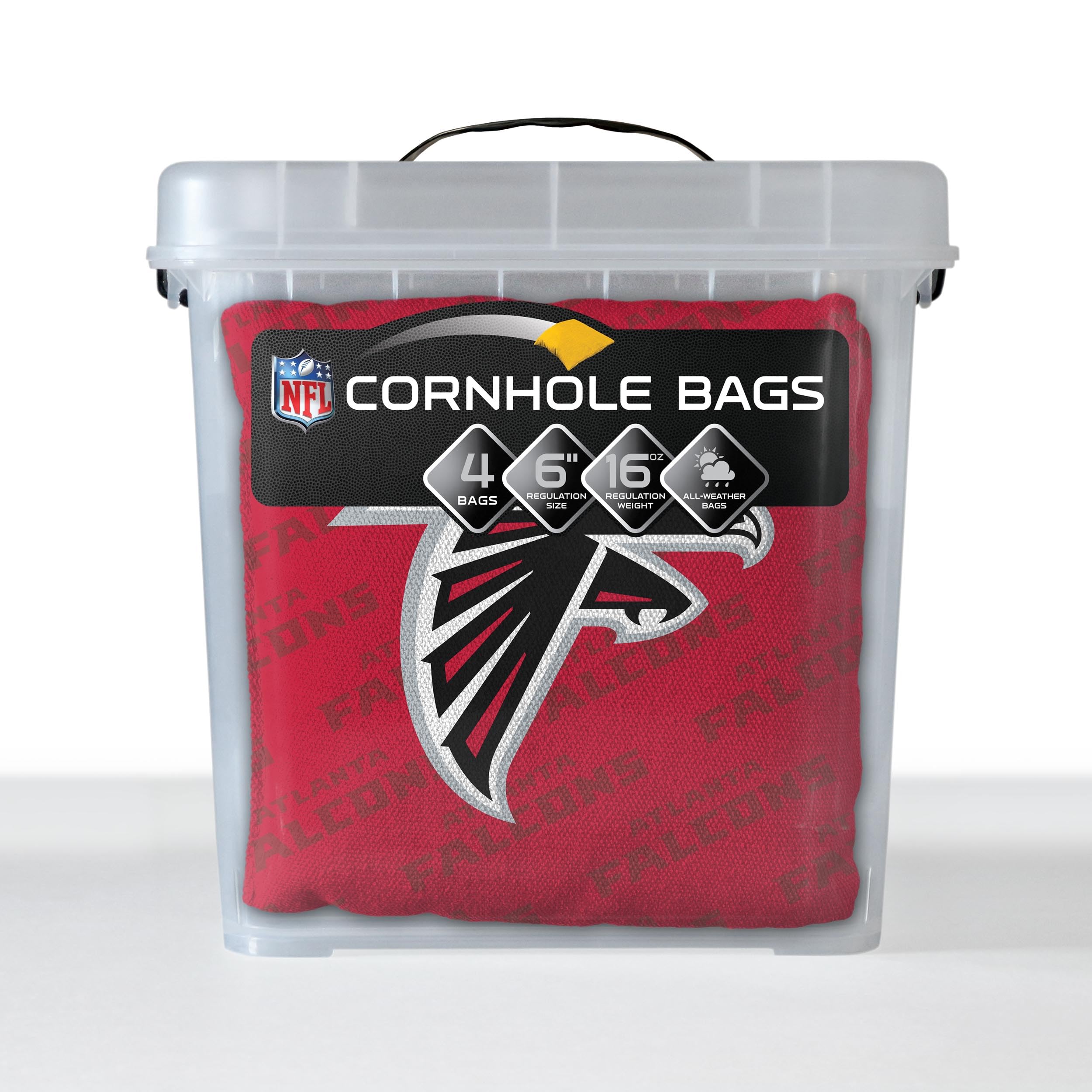YouTheFan NFL Atlanta Falcons Cornhole Bags - 4PK - Red - Sports Collectibles, Sports Memorabilia, Sports Fan Shop, Sports Gifts
