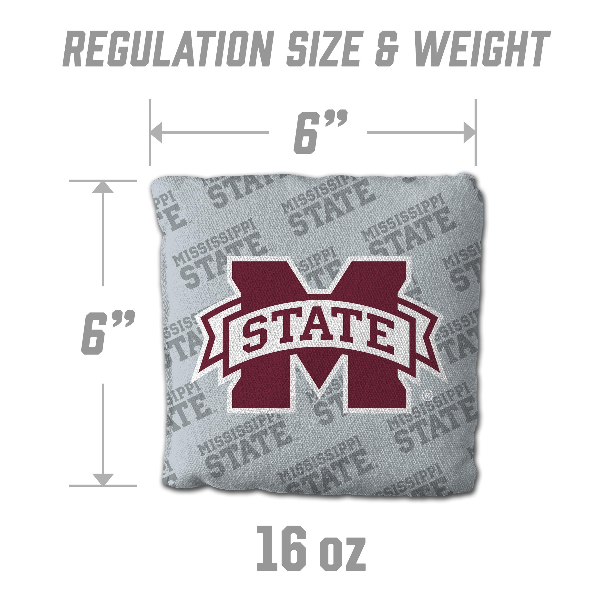 YouTheFan NCAA Mississippi State Bulldogs Cornhole Bags - 4PK - Grey - Sports Collectibles, Sports Memorabilia, Sports Fan Shop, Sports Gifts