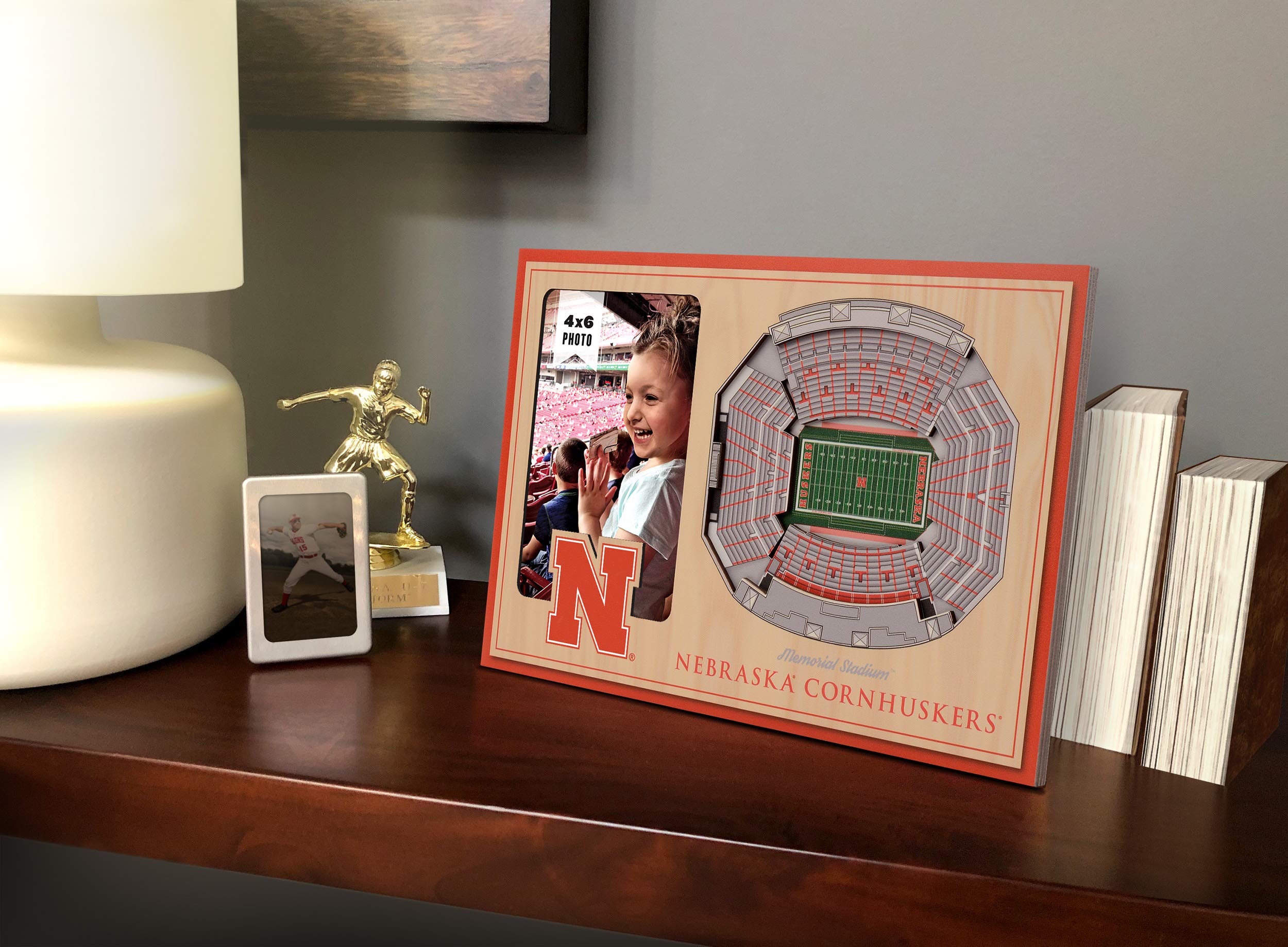 YouTheFan NCAA Nebraska Cornhuskers 3D StadiumView Picture Frame - Memorial Stadium - Sports Collectibles, Sports Memorabilia, Sports Fan Shop, Sports Gifts