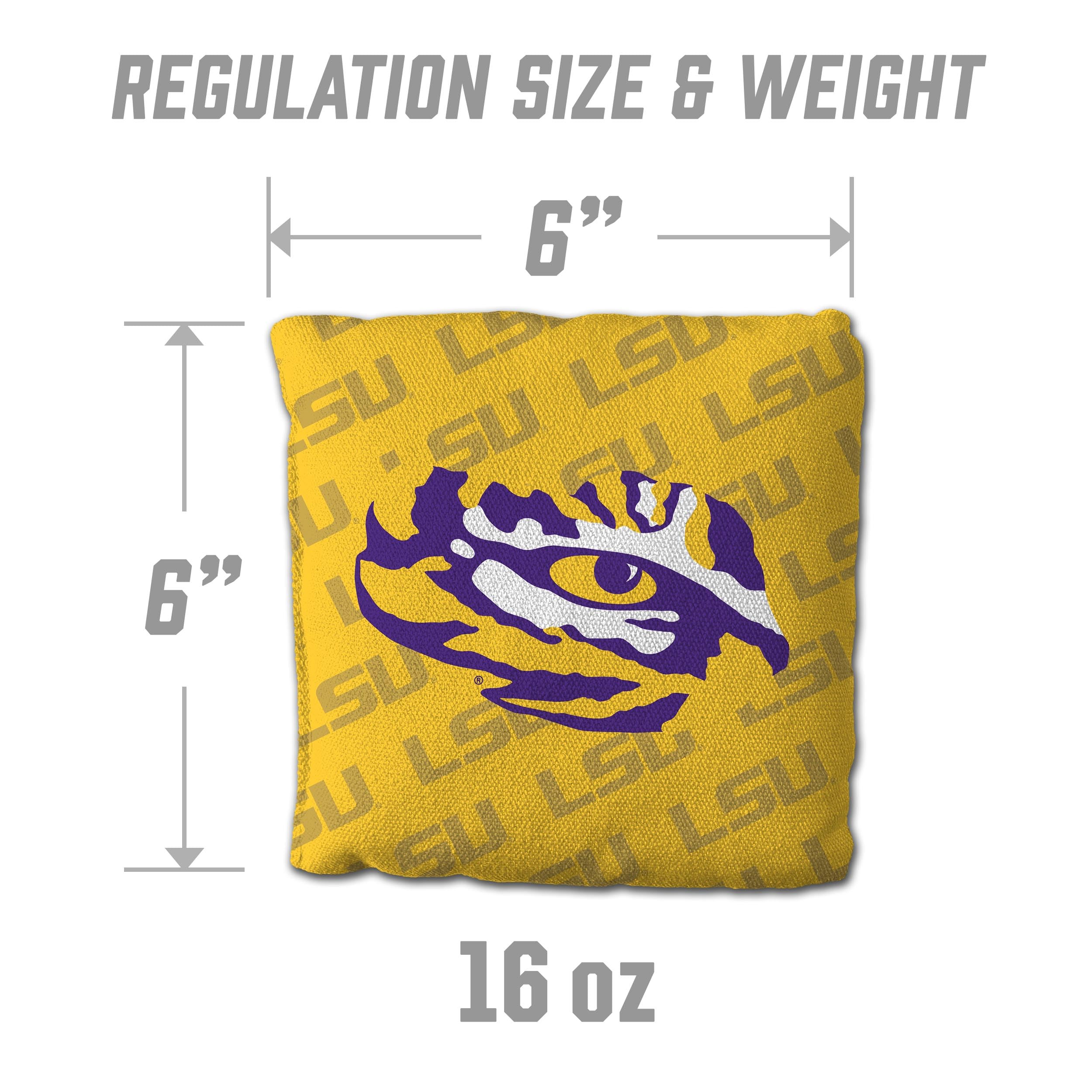 YouTheFan NCAA LSU Tigers Cornhole Bags - 4PK - Yellow - Sports Collectibles, Sports Memorabilia, Sports Fan Shop, Sports Gifts