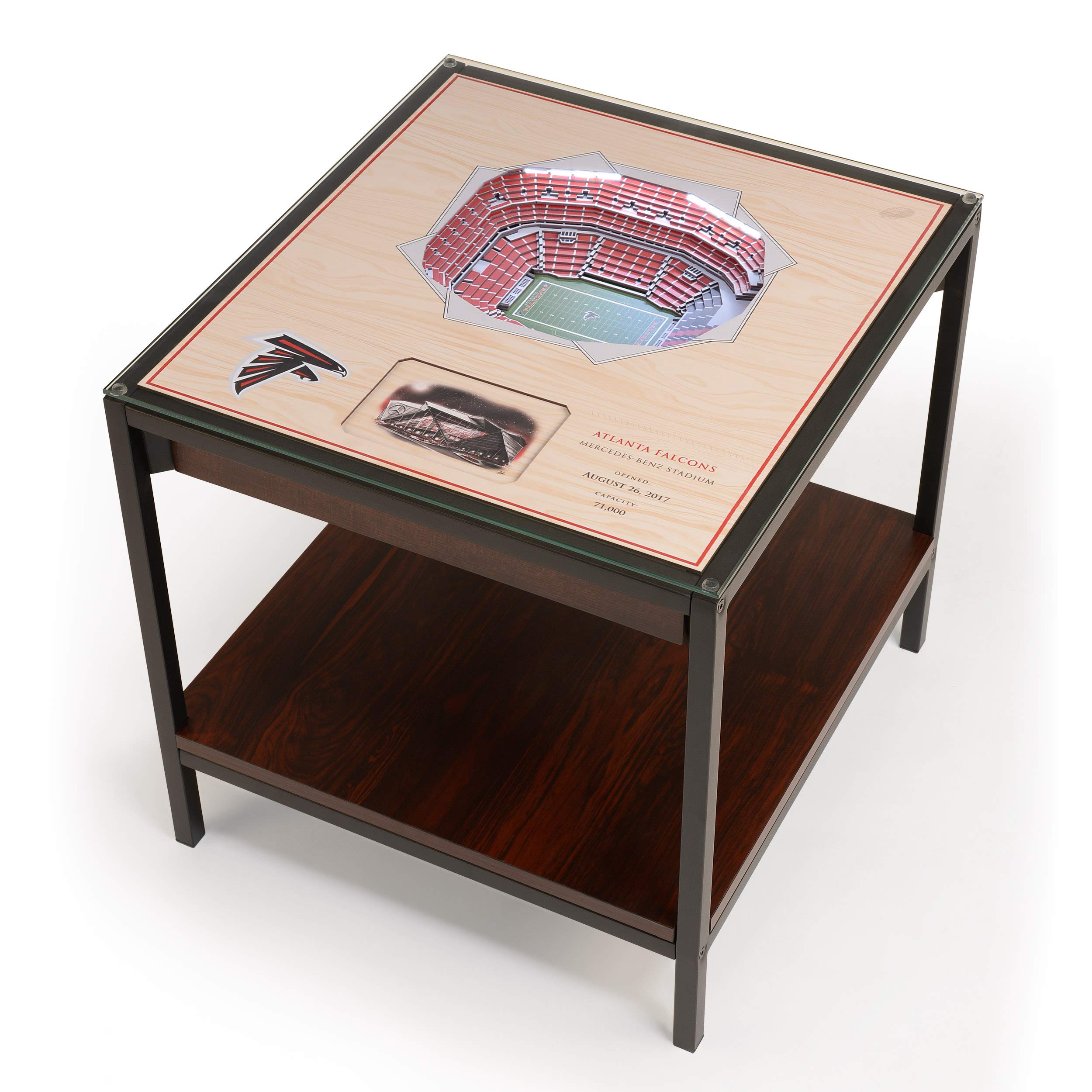 YouTheFan NFL Atlanta Falcons 25-Layer StadiumView Lighted End Table - Sports Collectibles, Sports Memorabilia, Sports Fan Shop, Sports Gifts