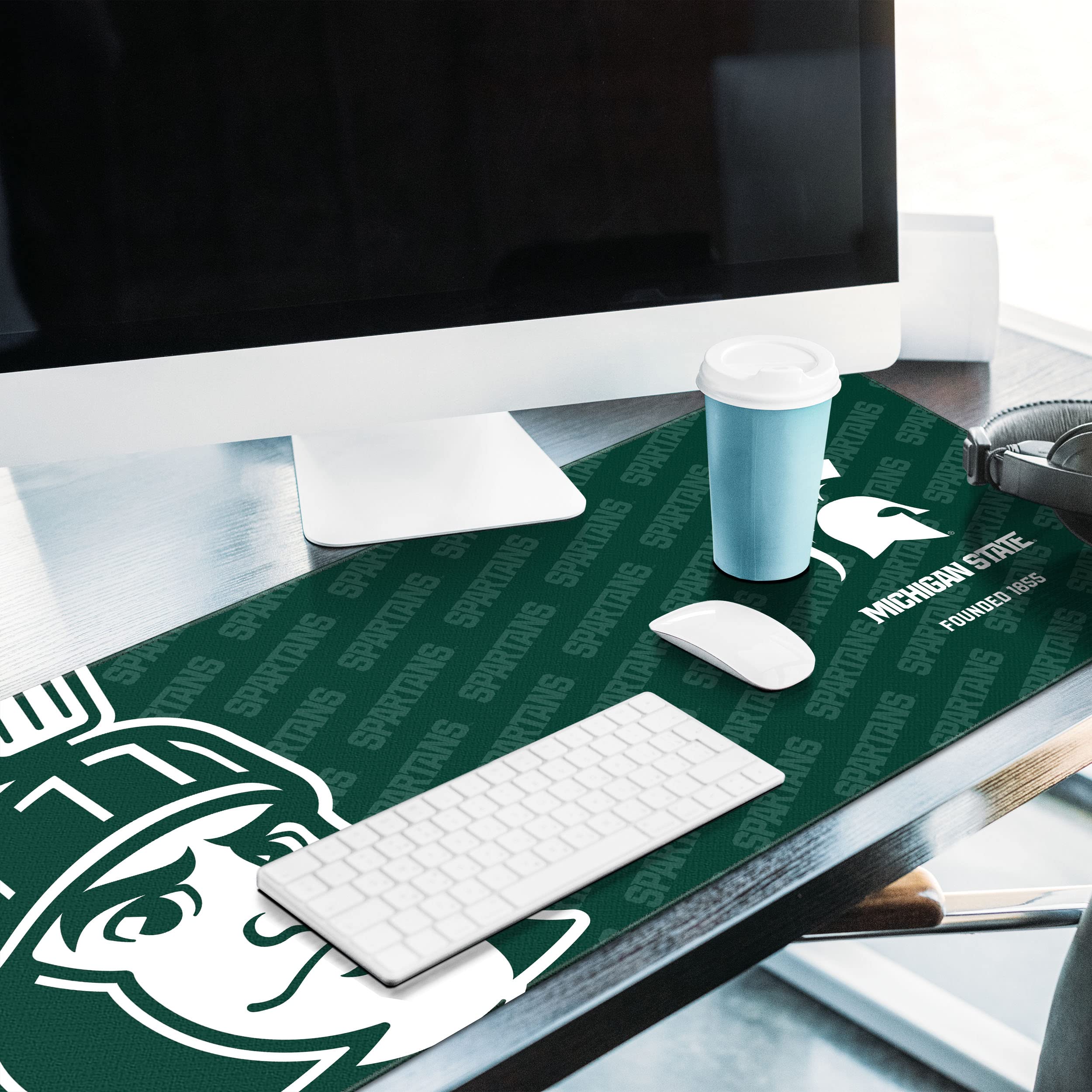 YouTheFan NCAA Michigan State Spartans Logo Series Desk Pad - Sports Collectibles, Sports Memorabilia, Sports Fan Shop, Sports Gifts