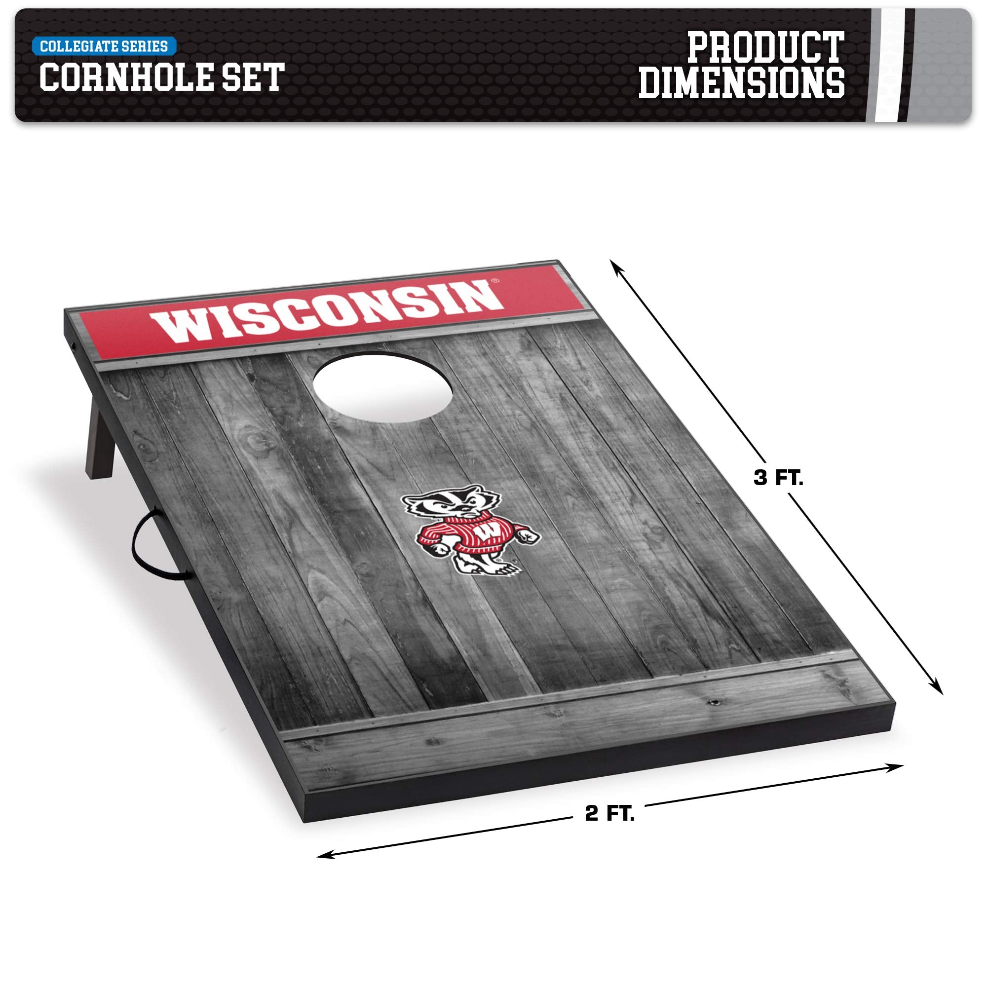 Wild Sports NCAA Cornhole Outdoor Game Set, 2' x 3' Foot - Recreational Series - Sports Collectibles, Sports Memorabilia, Sports Fan Shop, Sports Gifts