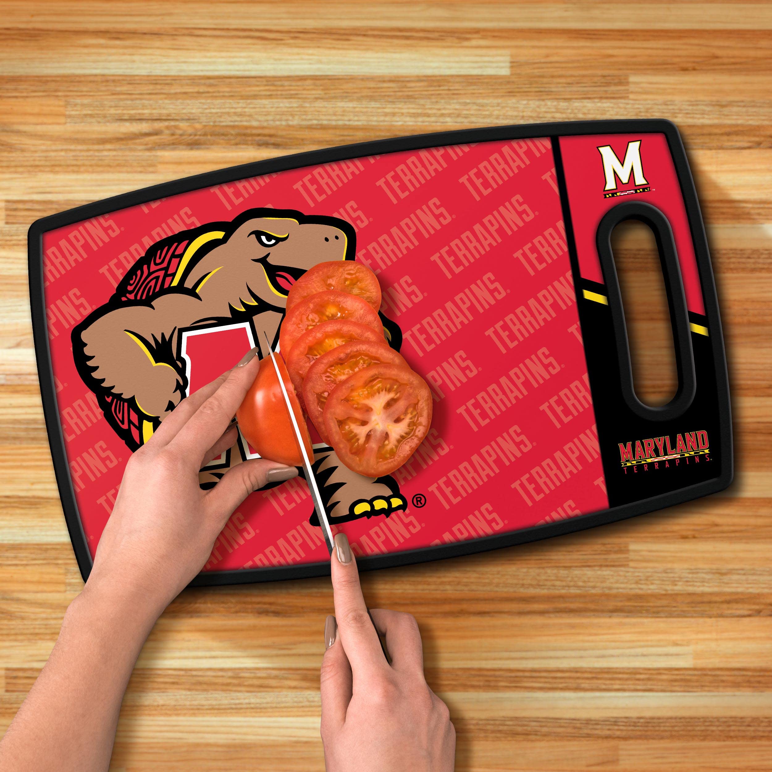 YouTheFan NCAA Maryland Terrapins Logo Series Cutting Board - Sports Gifts, Sports Memorabilia, Sports Collectibles, Fan Shop