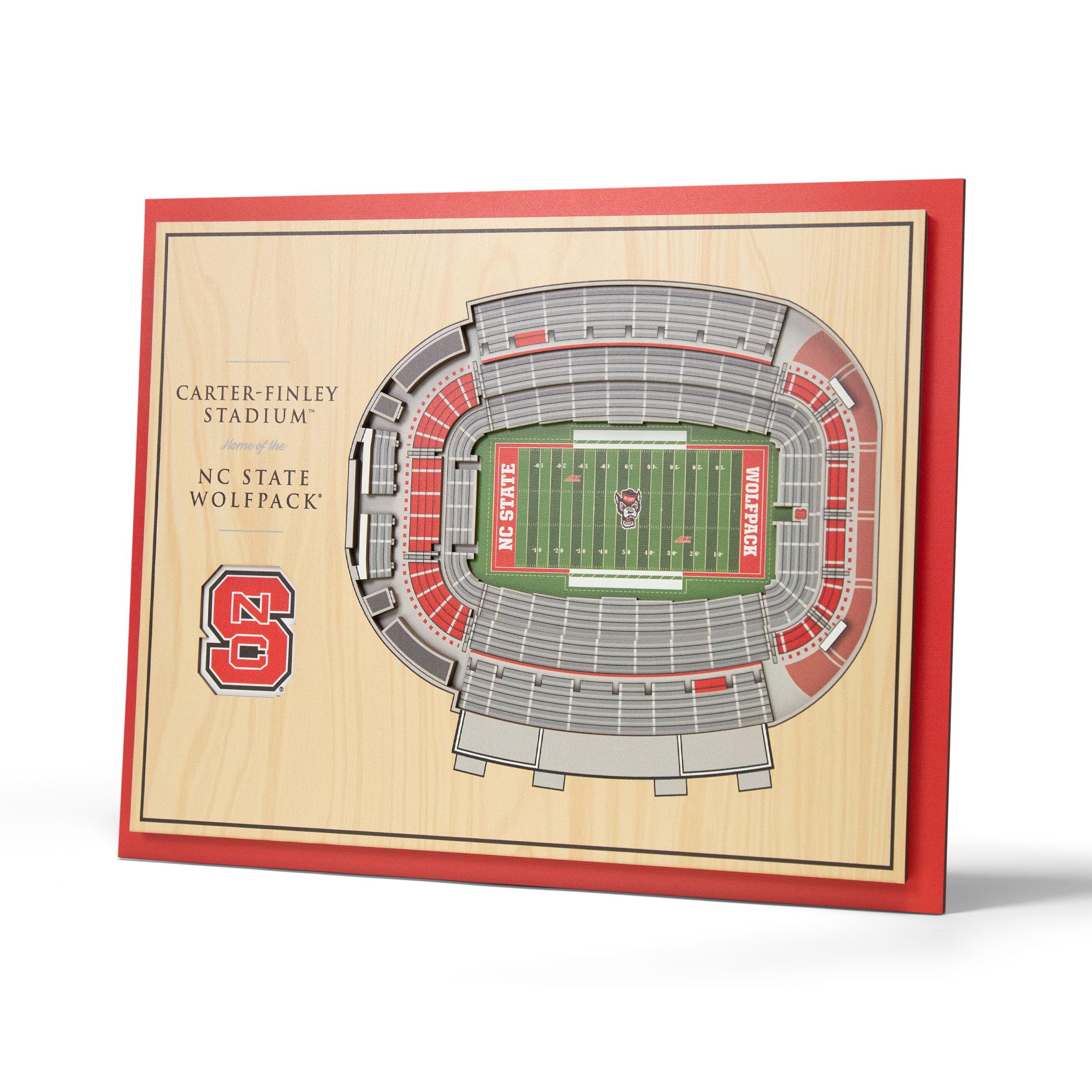 YouTheFan NCAA NC State Wolfpack 5-Layer StadiumView 3D Wall Art - Carter-Finley Stadium - Sports Collectibles, Sports Memorabilia, Sports Fan Shop, Sports Gifts