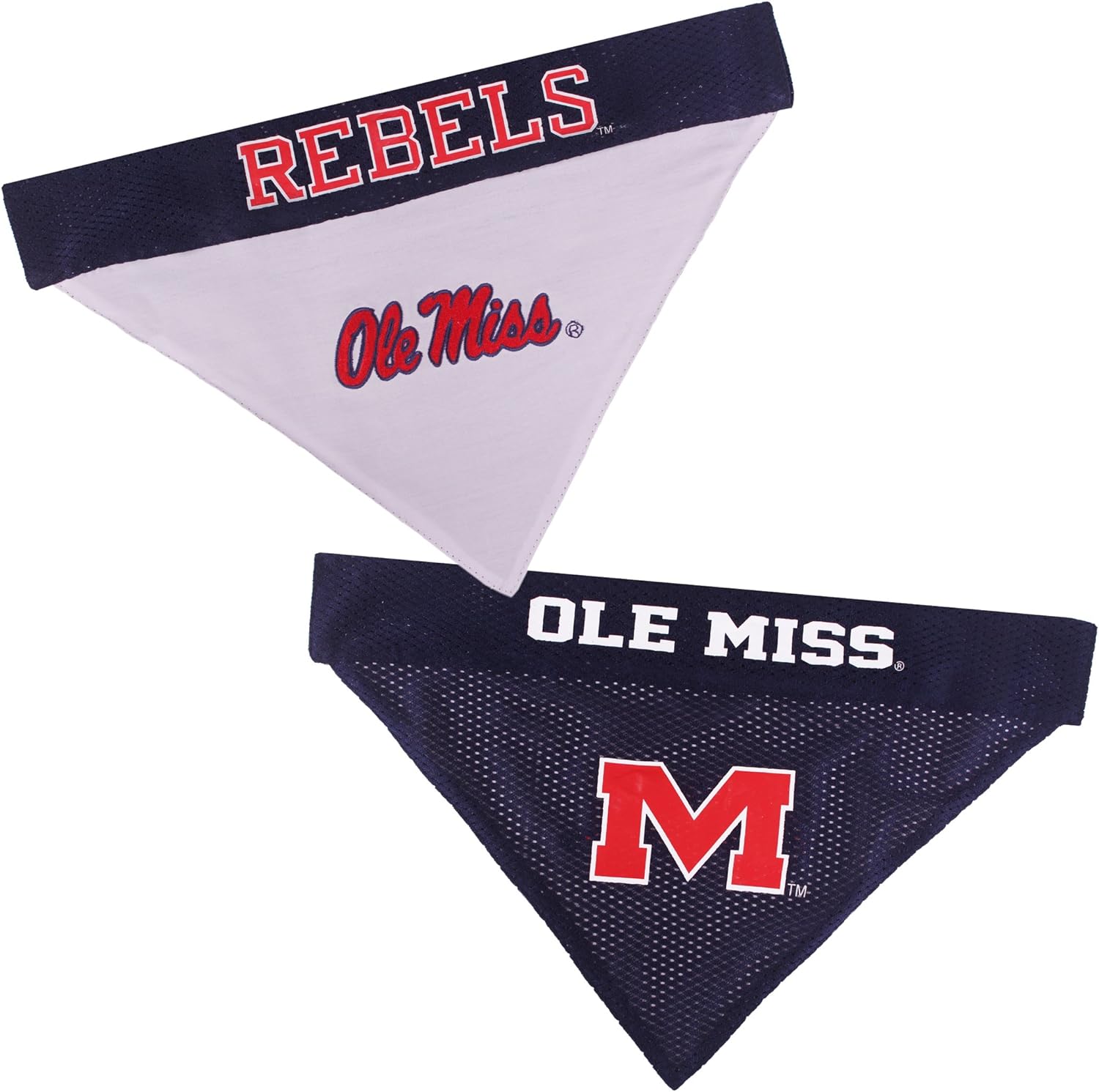 Ole Miss Reversible Bandana Pets First - Sports Collectibles, Sports Memorabilia, Sports Fan Shop, Sports Gifts