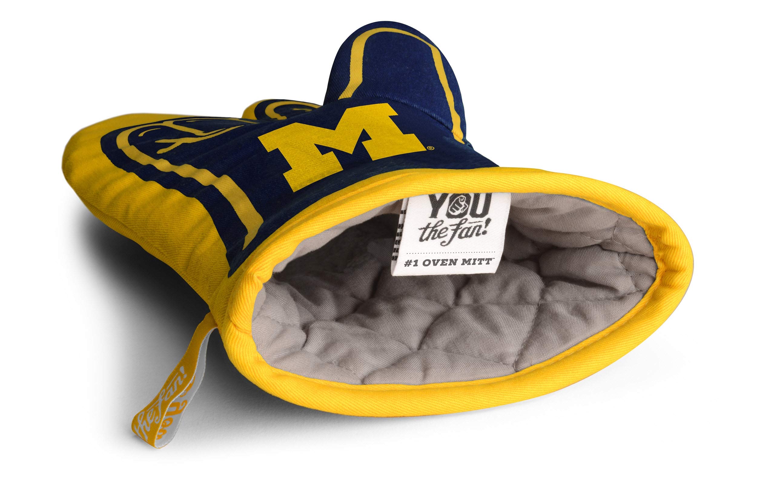 YouTheFan NCAA Michigan Wolverines #1 Oven Mitt , 13.25" x 6.5" - Sports Collectibles, Sports Memorabilia, Sports Fan Shop, Sports Gifts
