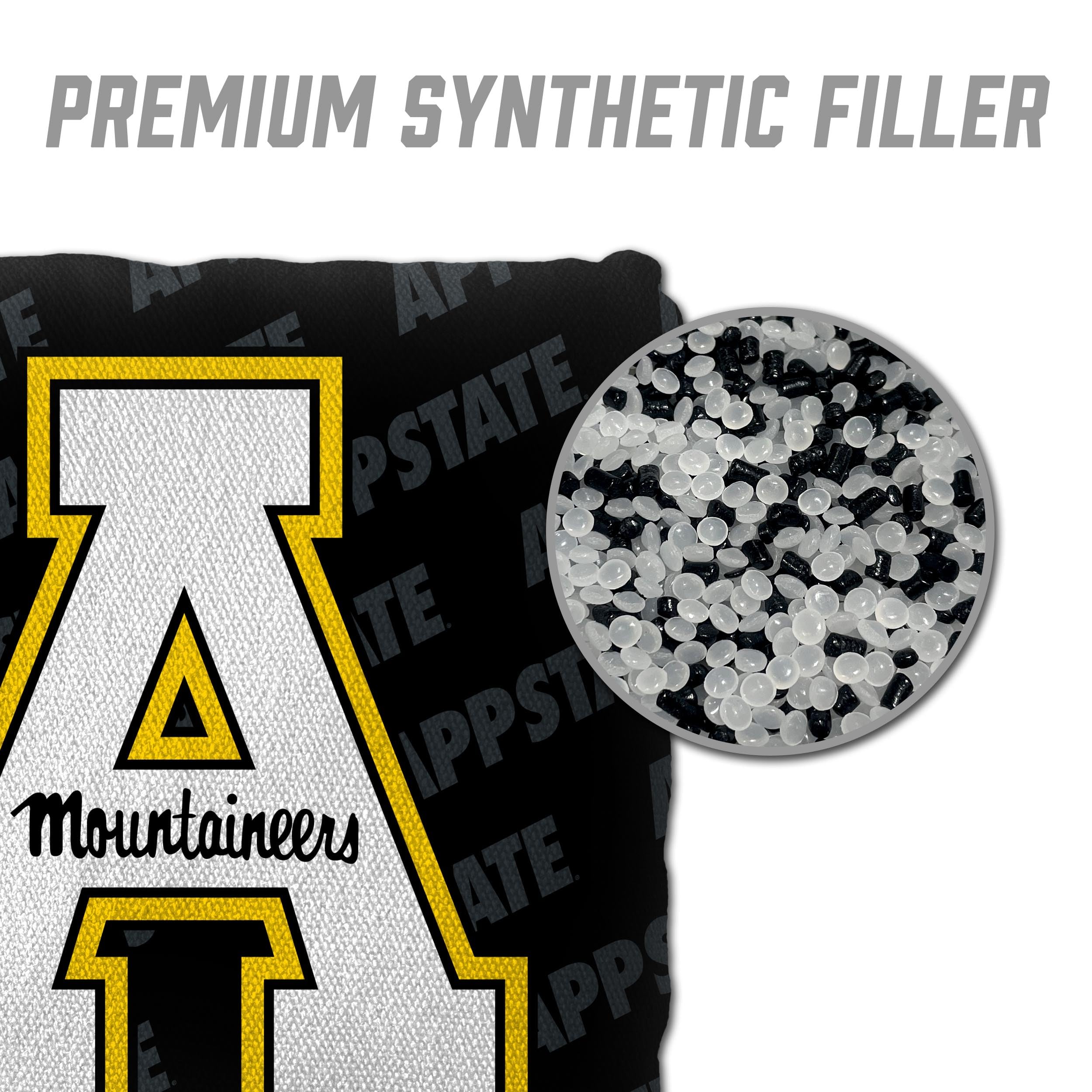 YouTheFan NCAA Appalachian State Mountaineers Cornhole Bags - 4PK - Black - Sports Collectibles, Sports Memorabilia, Sports Fan Shop, Sports Gifts