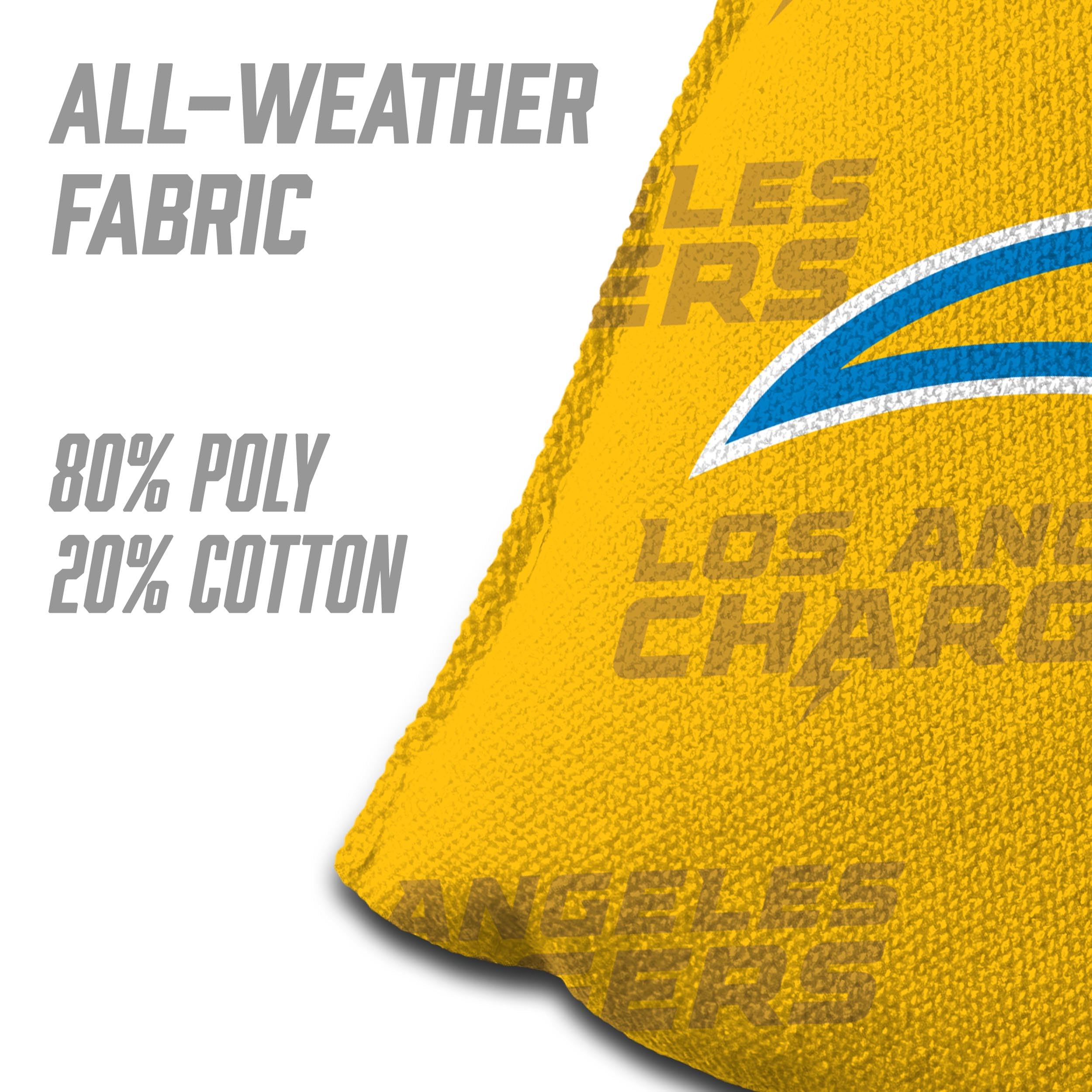 YouTheFan NFL Los Angeles Chargers Cornhole Bags - 4PK - Yellow - Sports Collectibles, Sports Memorabilia, Sports Fan Shop, Sports Gifts