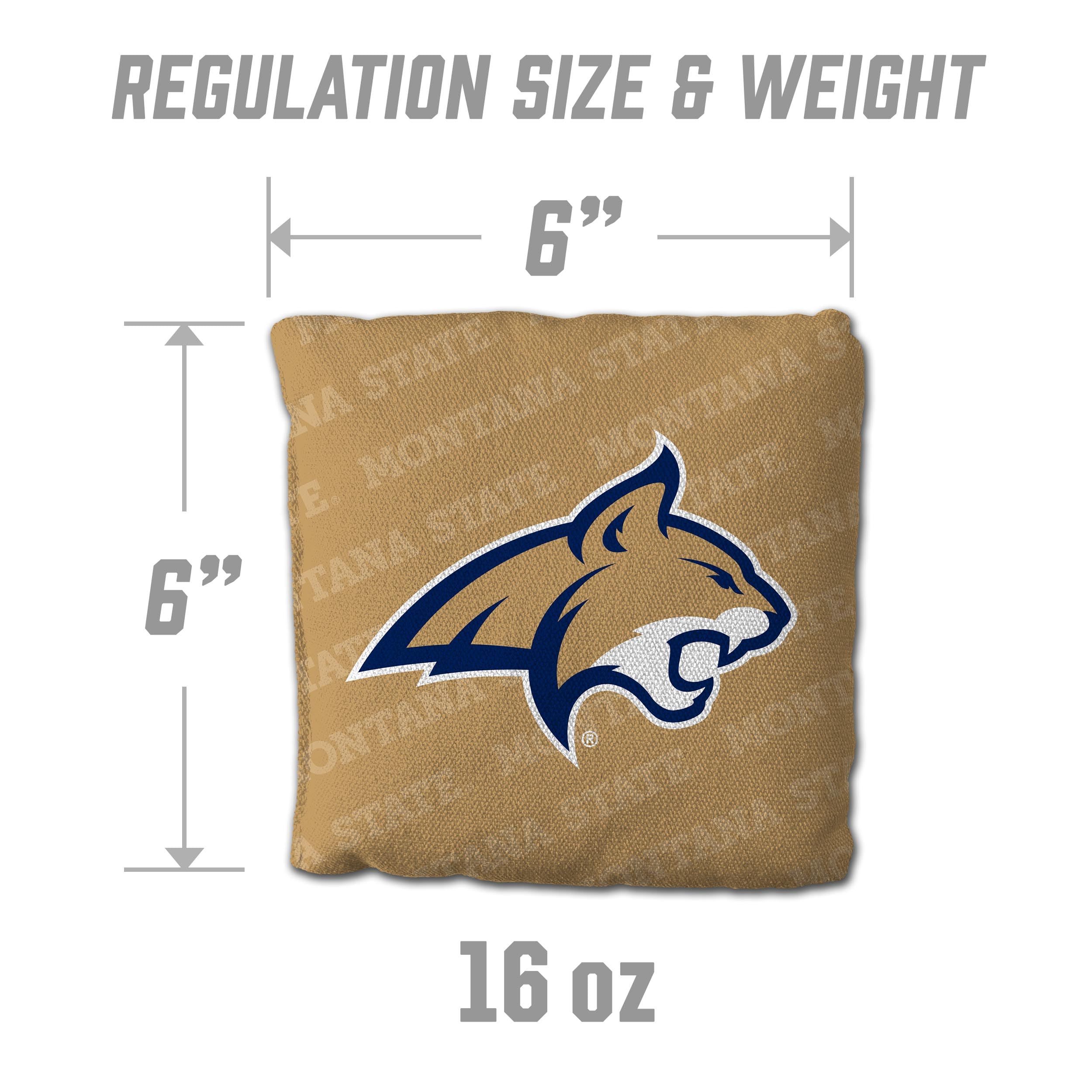 YouTheFan NCAA Montana State Bobcats Cornhole Bags - 4PK - Gold - Sports Collectibles, Sports Memorabilia, Sports Fan Shop, Sports Gifts