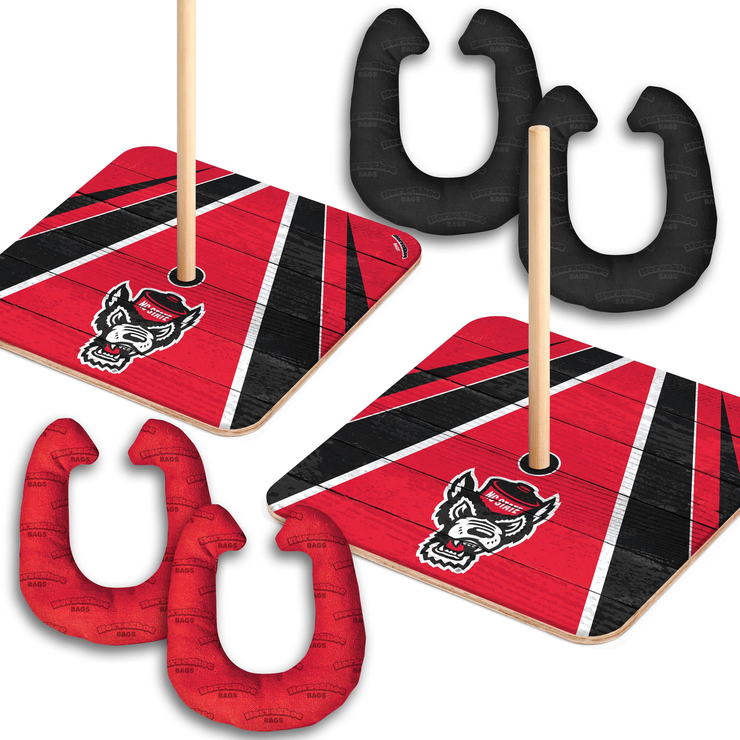 YouTheFan NCAA NC State Wolfpack Horseshoe Bags - Sports Collectibles, Sports Memorabilia, Sports Fan Shop, Sports Gifts