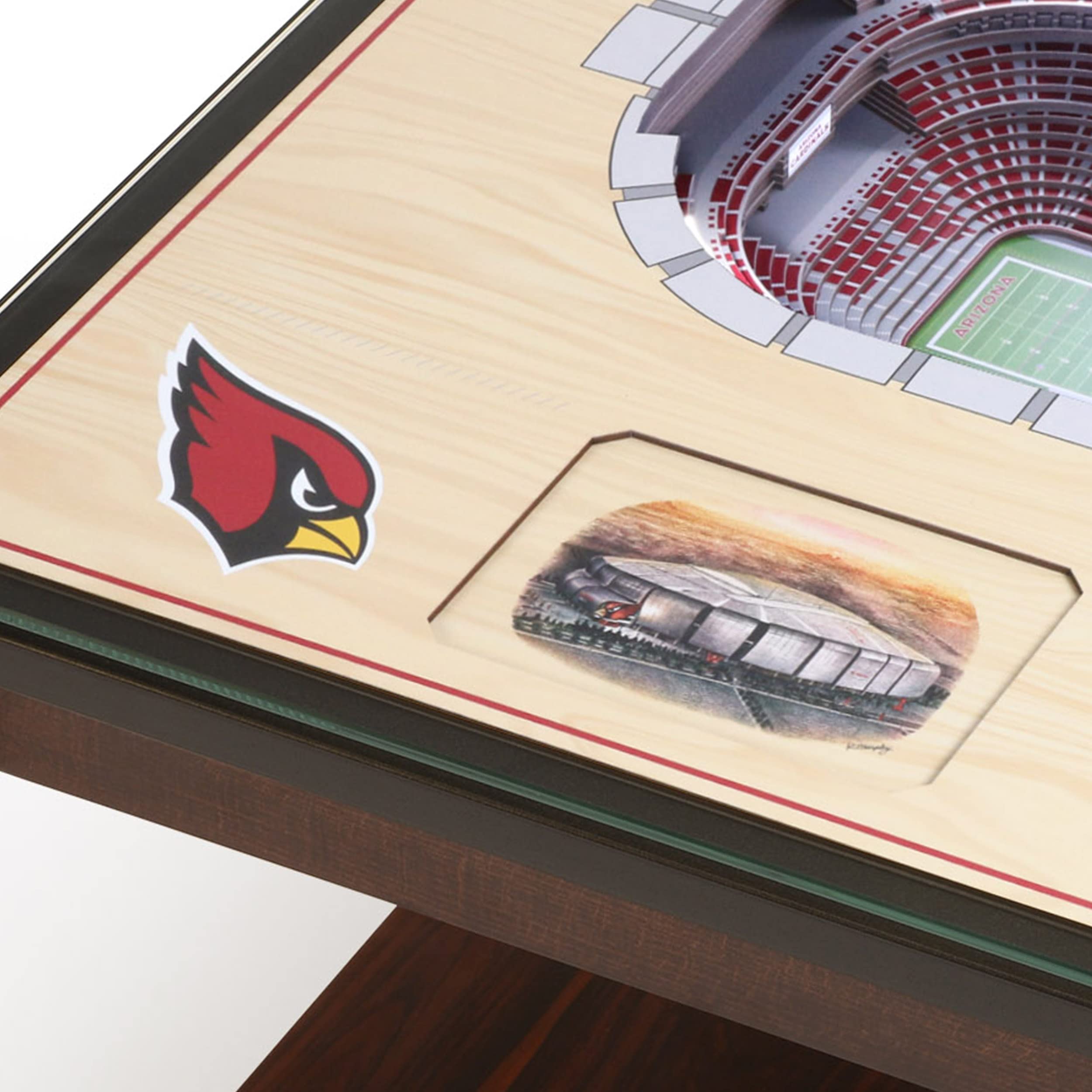 YouTheFan NFL Arizona Cardinals 25-Layer StadiumViews Lighted End Table - State Farm Stadium - Sports Gifts, Sports Memorabilia, Sports Collectibles, Fan Shop