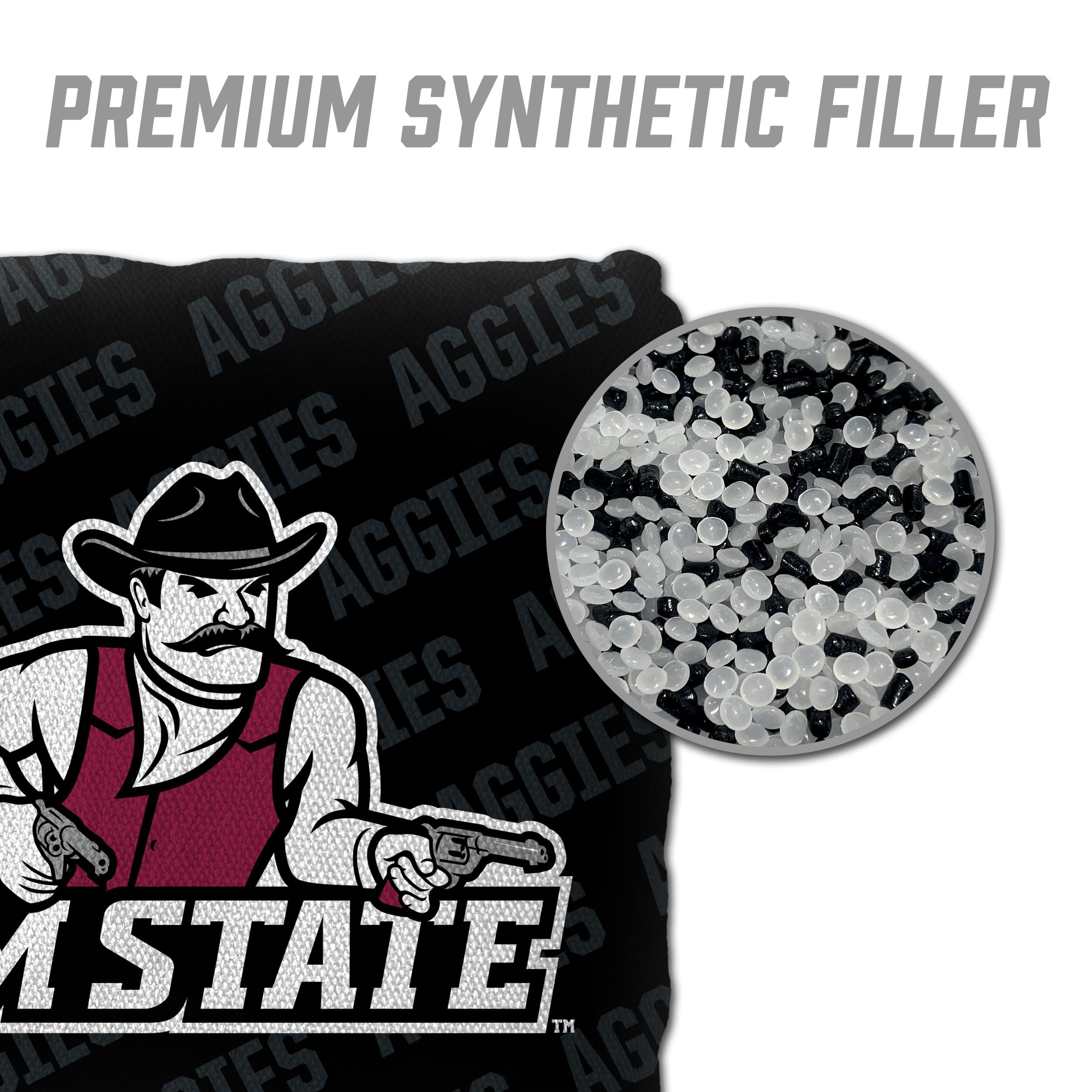 YouTheFan NCAA New Mexico State - Cornhole Bags - 4PK - Black - Sports Collectibles, Sports Memorabilia, Sports Fan Shop, Sports Gifts