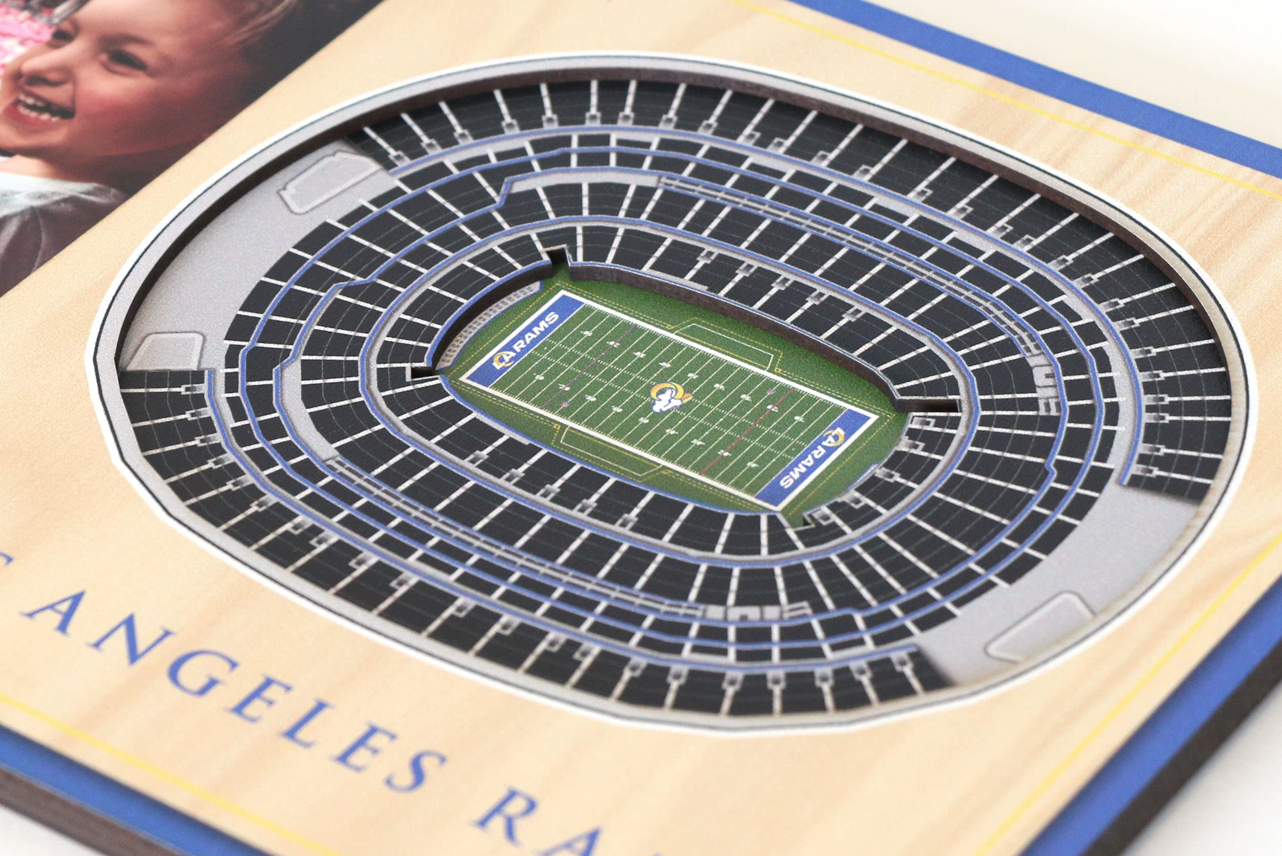 YouTheFan NFL Los Angeles Rams 3D StadiumViews Picture Frame - Sports Collectibles, Sports Memorabilia, Sports Fan Shop, Sports Gifts
