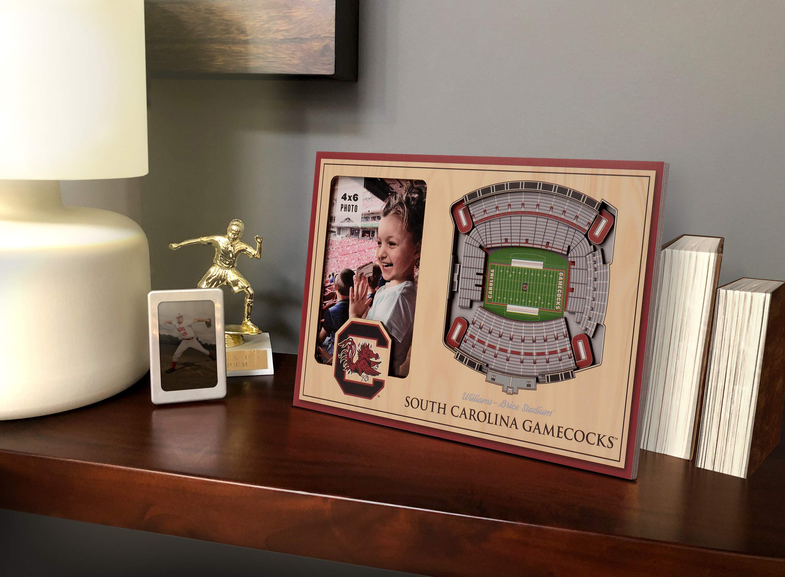 YouTheFan NCAA South Carolina Gamecocks 3D StadiumView Picture Frame - Williams-Brice Stadium, 12" x 8" - Sports Collectibles, Sports Memorabilia, Sports Fan Shop, Sports Gifts