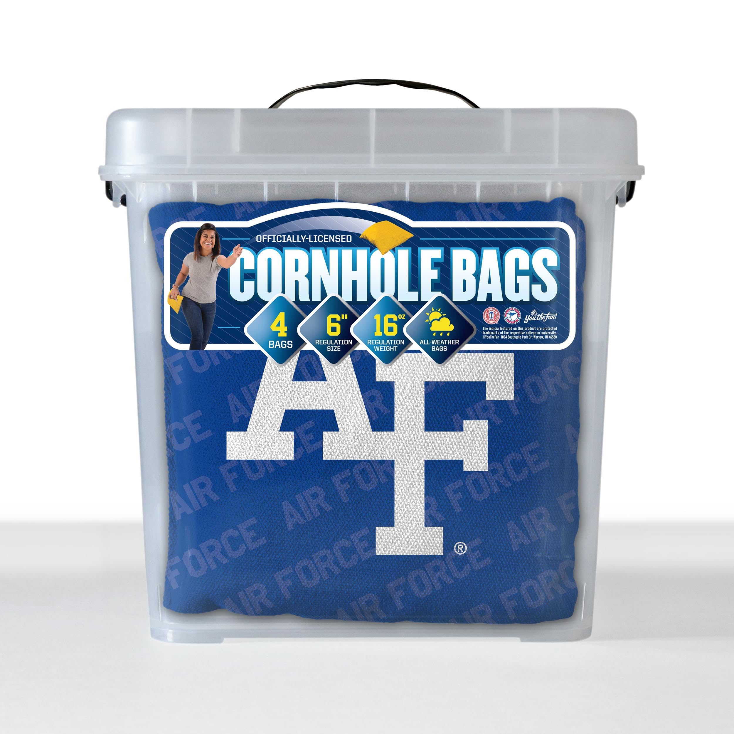YouTheFan NCAA Air Force Academy Cornhole Bags - 4PK - Blue - Sports Collectibles, Sports Memorabilia, Sports Fan Shop, Sports Gifts