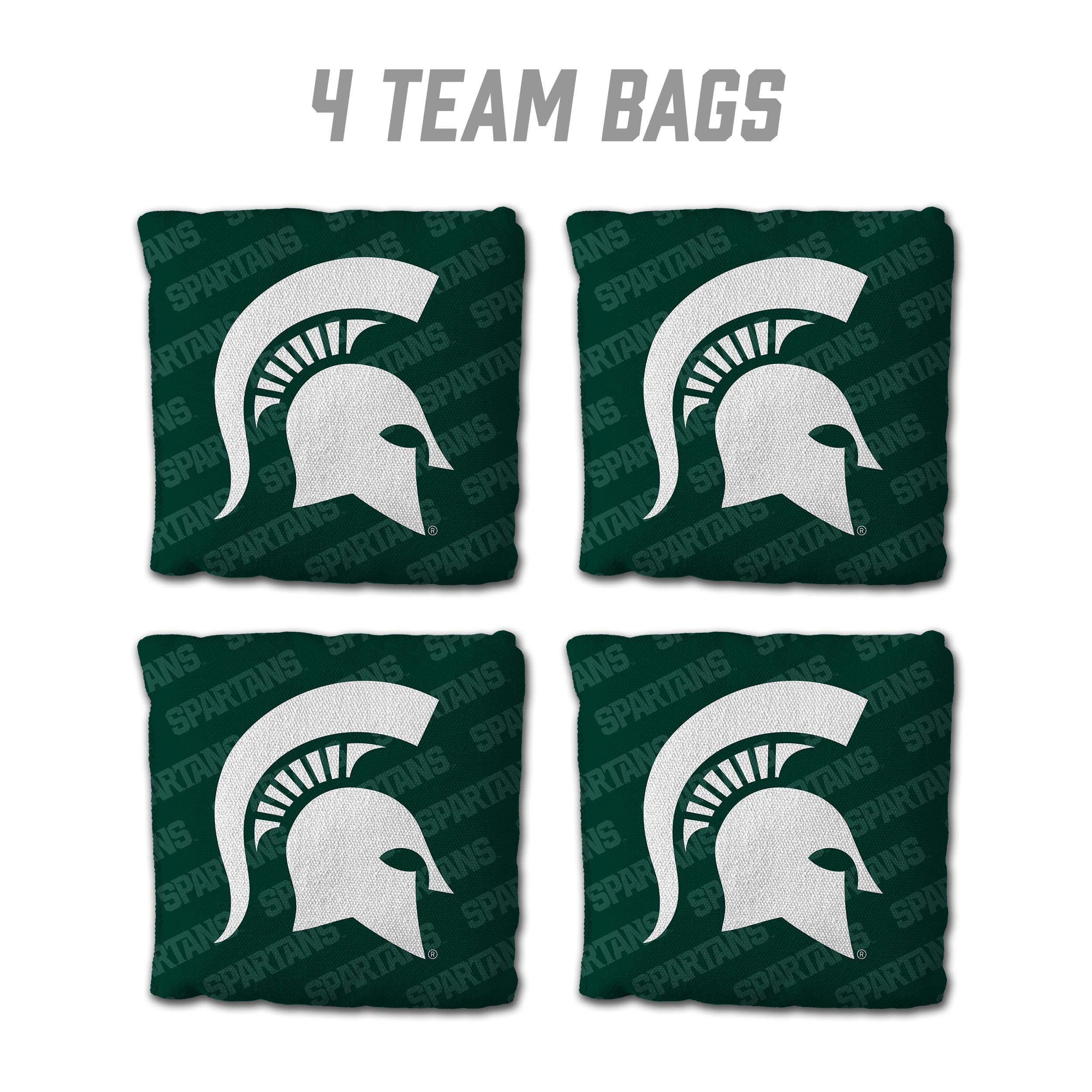 YouTheFan NCAA Michigan State Spartans Cornhole Bags - 4PK - Green - Sports Collectibles, Sports Memorabilia, Sports Fan Shop, Sports Gifts