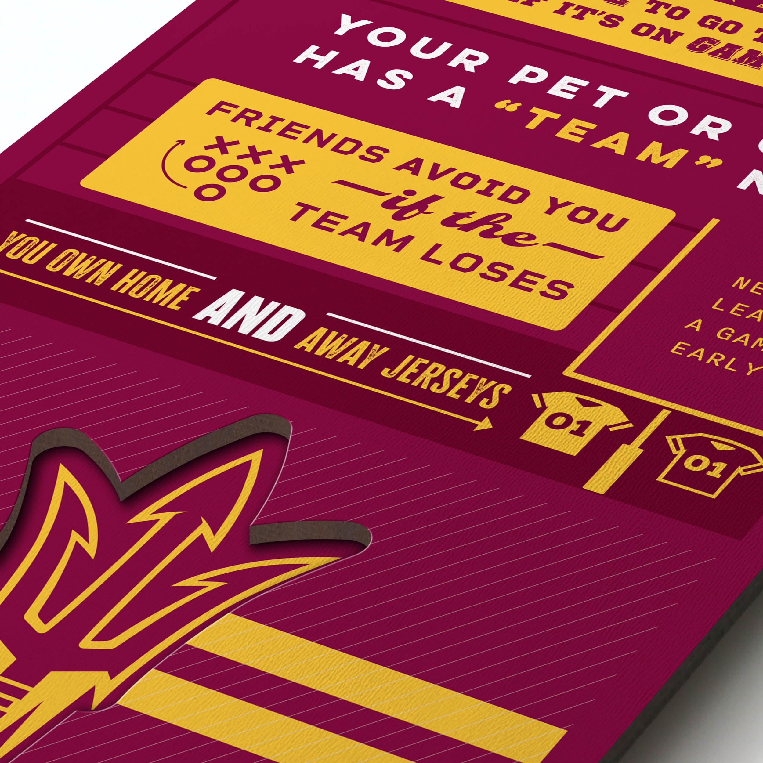 YouTheFan Officially-licensed NCAA Arizona State Sun Devils 6x19 Top 10 Signs Banner - humorous descriptions - fun sports fan phrases, original design, indoor team wall decor fan gift - Sports Collectibles, Sports Memorabilia, Sports Fan Shop, Sports Gifts