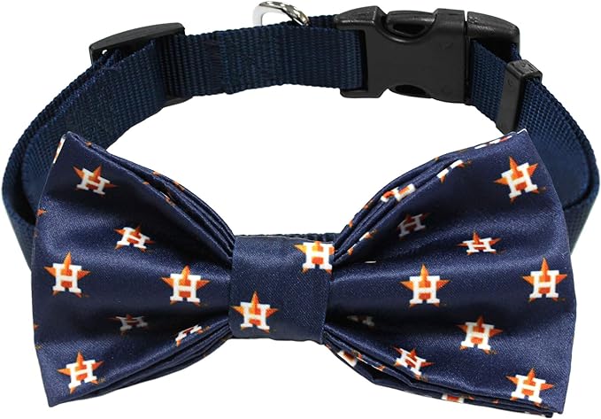 Houston Astros Pet Collar with Removable Bow by Pets First - Sports Collectibles, Sports Memorabilia, Sports Fan Shop, Sports Gifts