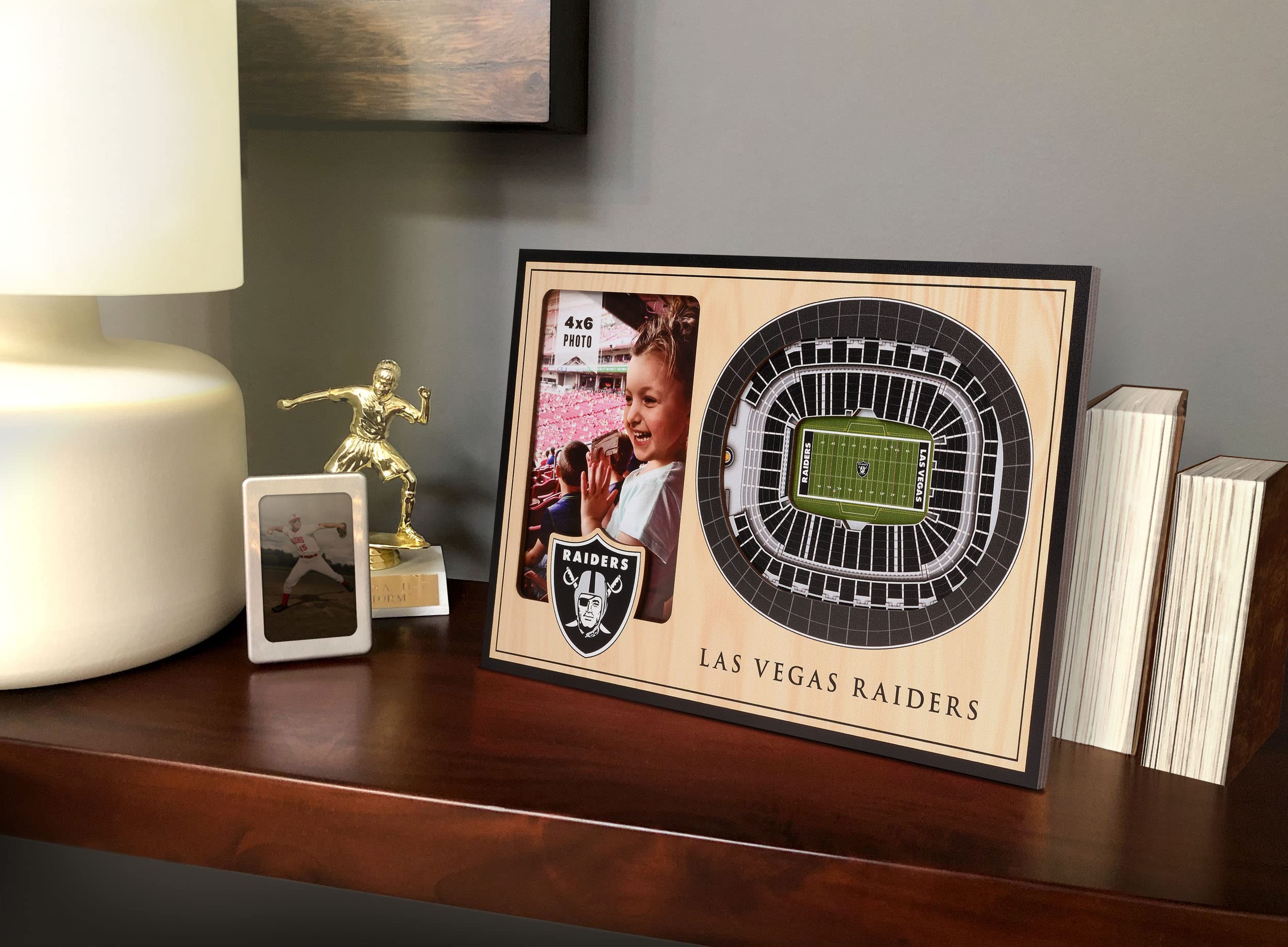 YouTheFan NFL Las Vegas Raiders 3D StadiumViews Picture Frame, 8 x 12 in - Sports Collectibles, Sports Memorabilia, Sports Fan Shop, Sports Gifts
