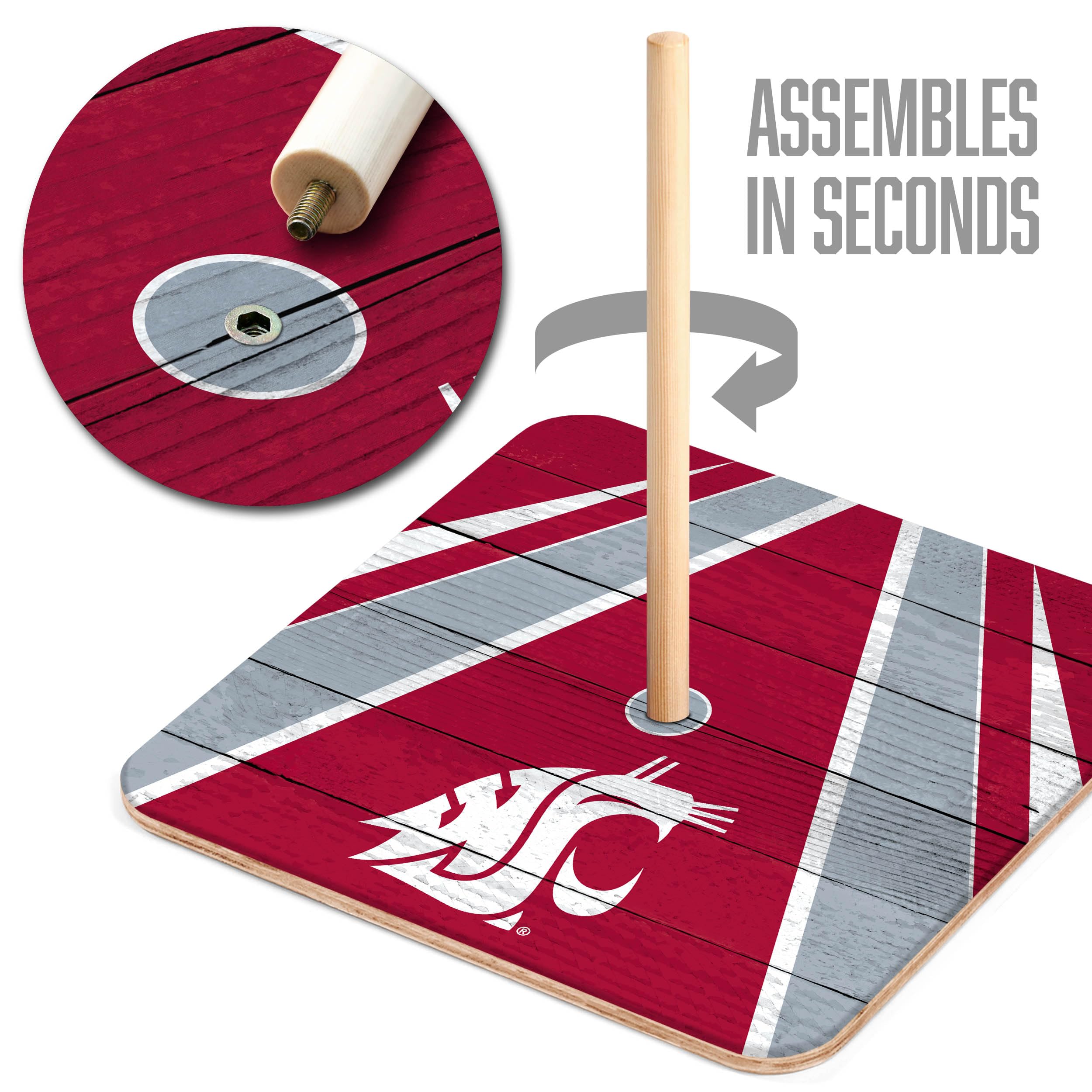 YouTheFan NCAA Washington State Cougars Horseshoe Bags - Sports Collectibles, Sports Memorabilia, Sports Fan Shop, Sports Gifts