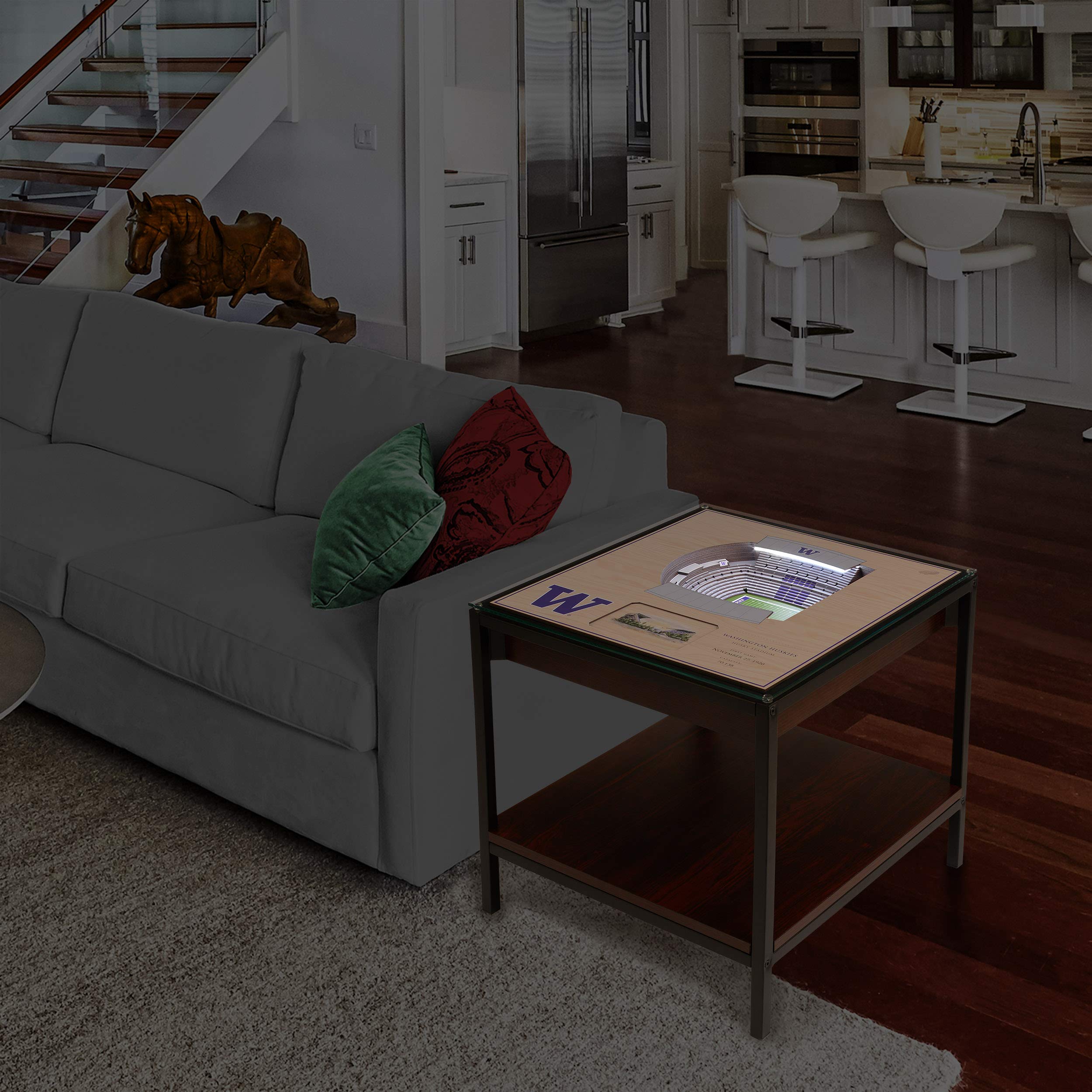 YouTheFan NCAA Washington Huskies 25-Layer StadiumViews Lighted End Table - Husky Stadium - Sports Collectibles, Sports Memorabilia, Sports Fan Shop, Sports Gifts