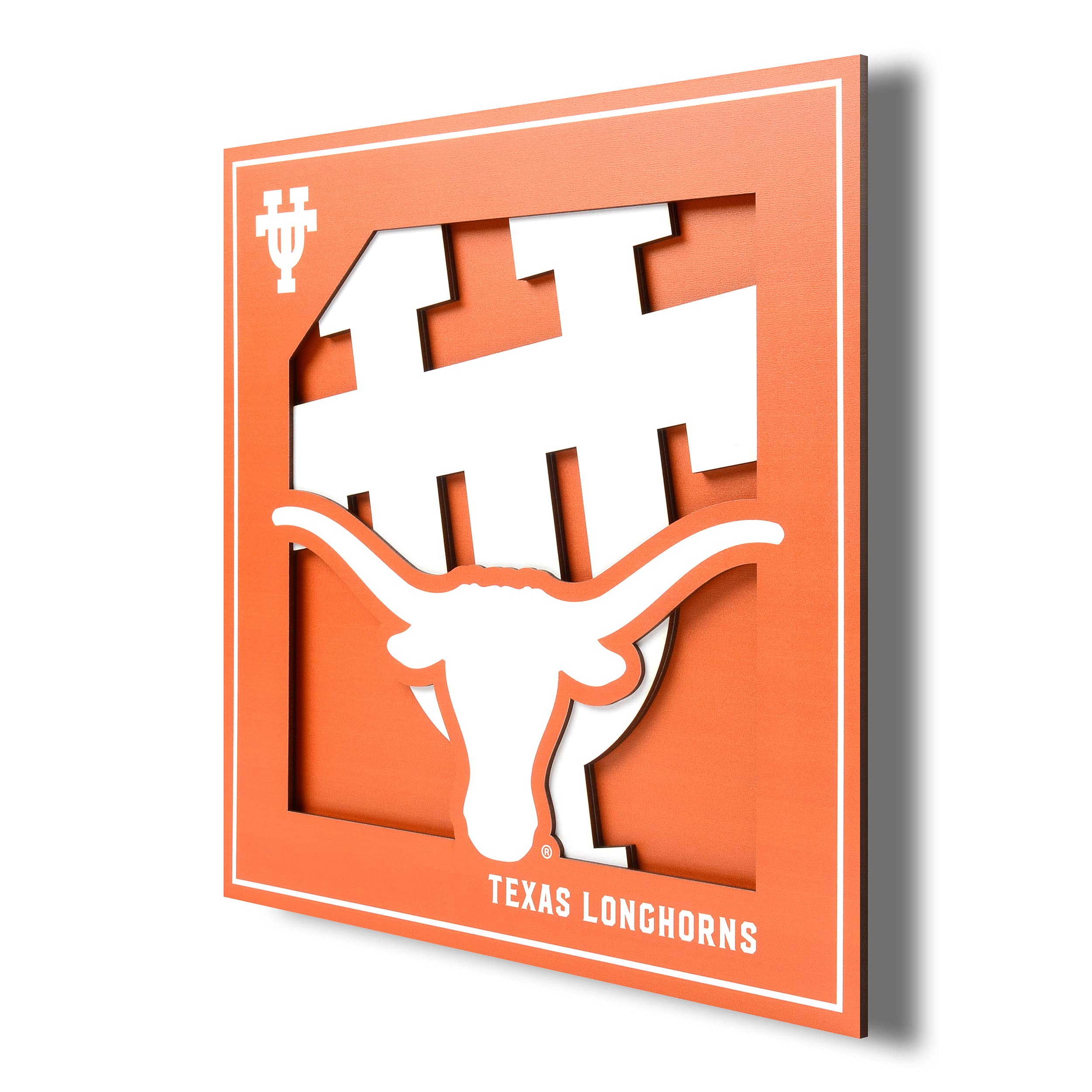 YouTheFan NCAA Texas Longhorns 3D Logo Series Wall Art - 12x12 - Sports Collectibles, Sports Memorabilia, Sports Fan Shop, Sports Gifts